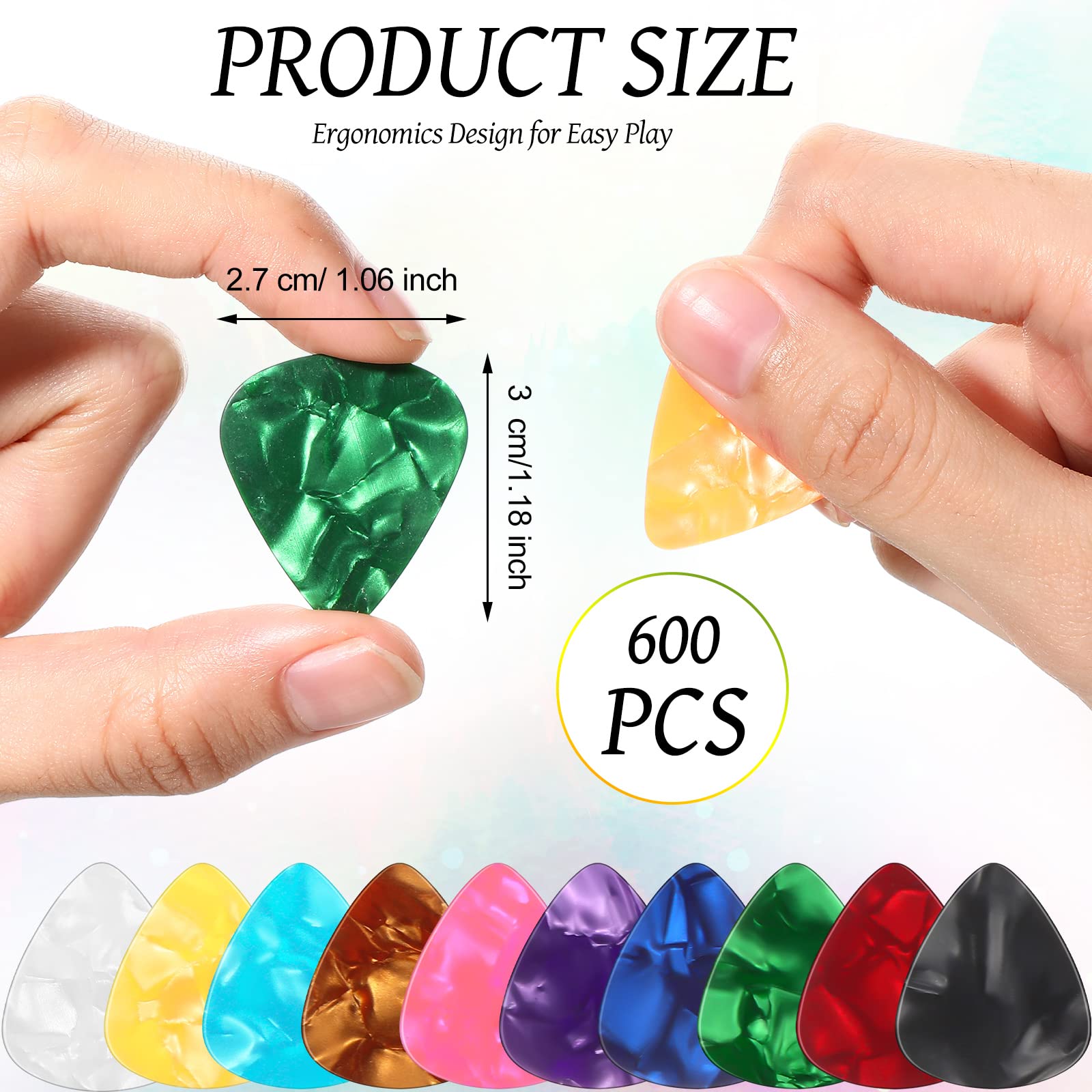600 Pcs Guitar Picks Celluloid Guitar Pick Plectrums Guitar Picks For Acoustic Guitar Plectrum Guitar Pick Acoustic Guitar Picks