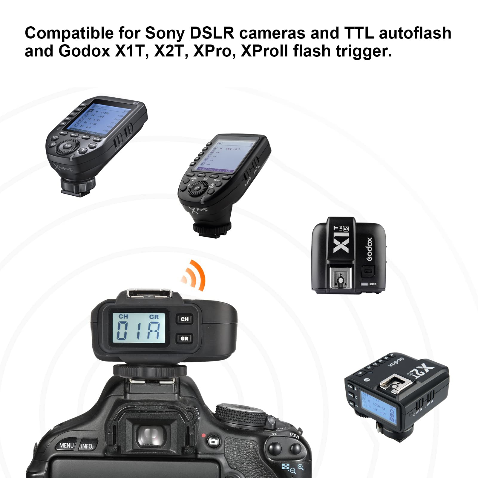 Godox X1R S Ttl Wireless Flash Trigger Receiver Compatible For Sony Cameras, 2.4G Wireless Flash Receiver, High Speed Sync 1/800