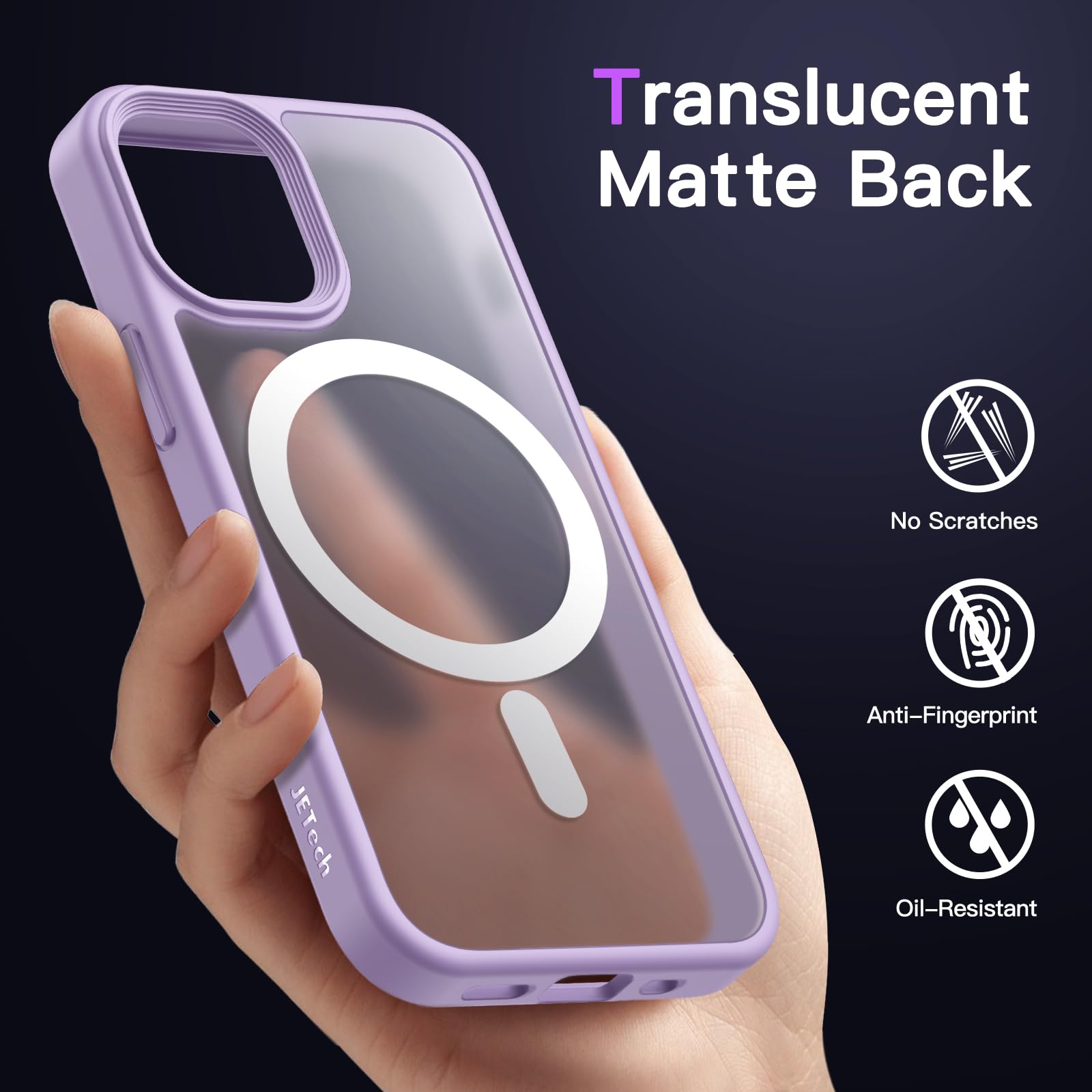 Jetech Magnetic Case For Iphone 12 Mini 5.4 Inch Compatible With Magsafe, Translucent Matte Back Slim Shockproof Phone Cover (Li