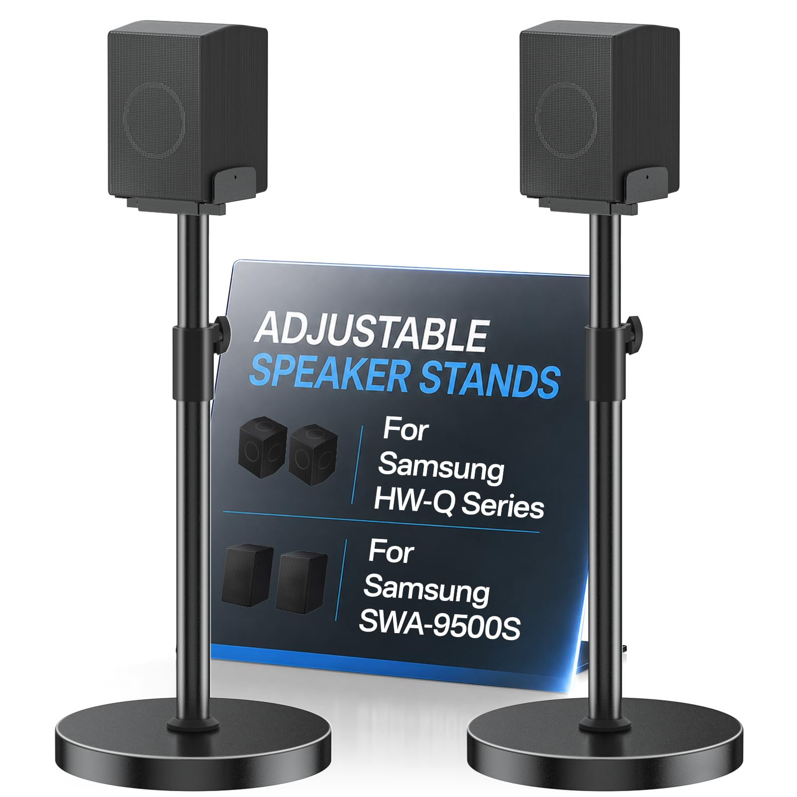Heavy Duty Speaker Stand Pair for Samsung HWQ990H/Q990F/Q930F/Q990D/Q930D