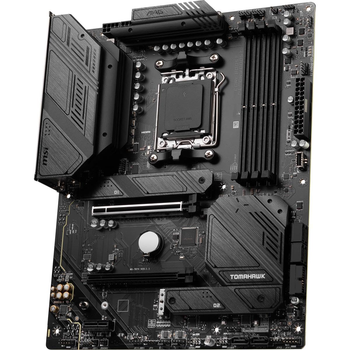 Msi Mag B650 Tomahawk Wifi Gaming Motherboard (Amd Am5, Atx, Ddr5, Pcie 4.0, M.2, Sata 6Gb/S, Usb 3.2 Gen 2, Hdmi/Dp, Wi Fi 6E,