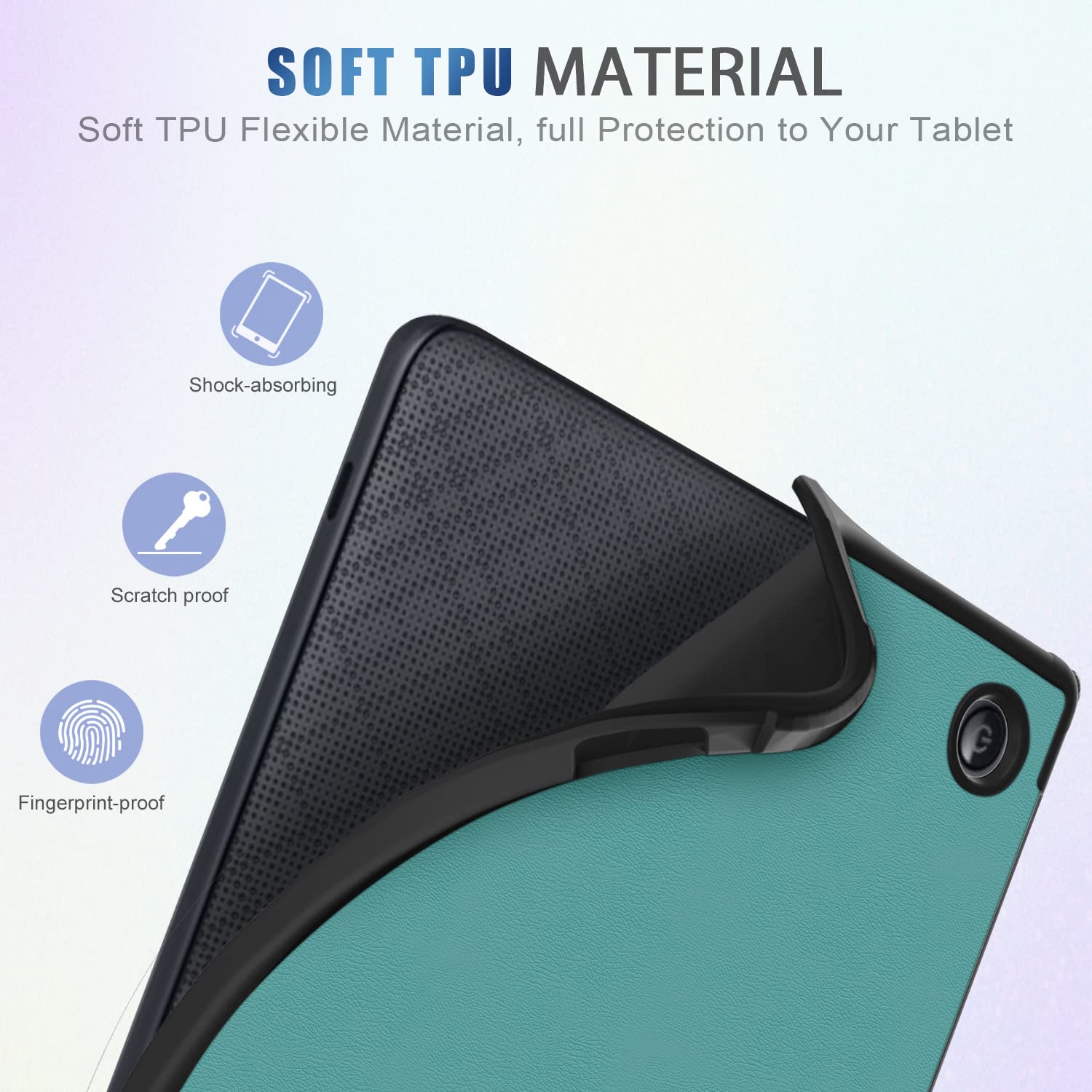 Xuanbeier Soft Tpu Case Compatible With Kobo Libra Color & Kobo Libra 2 7'' Slim Lightweight Shell With Stand Function Auto Wake