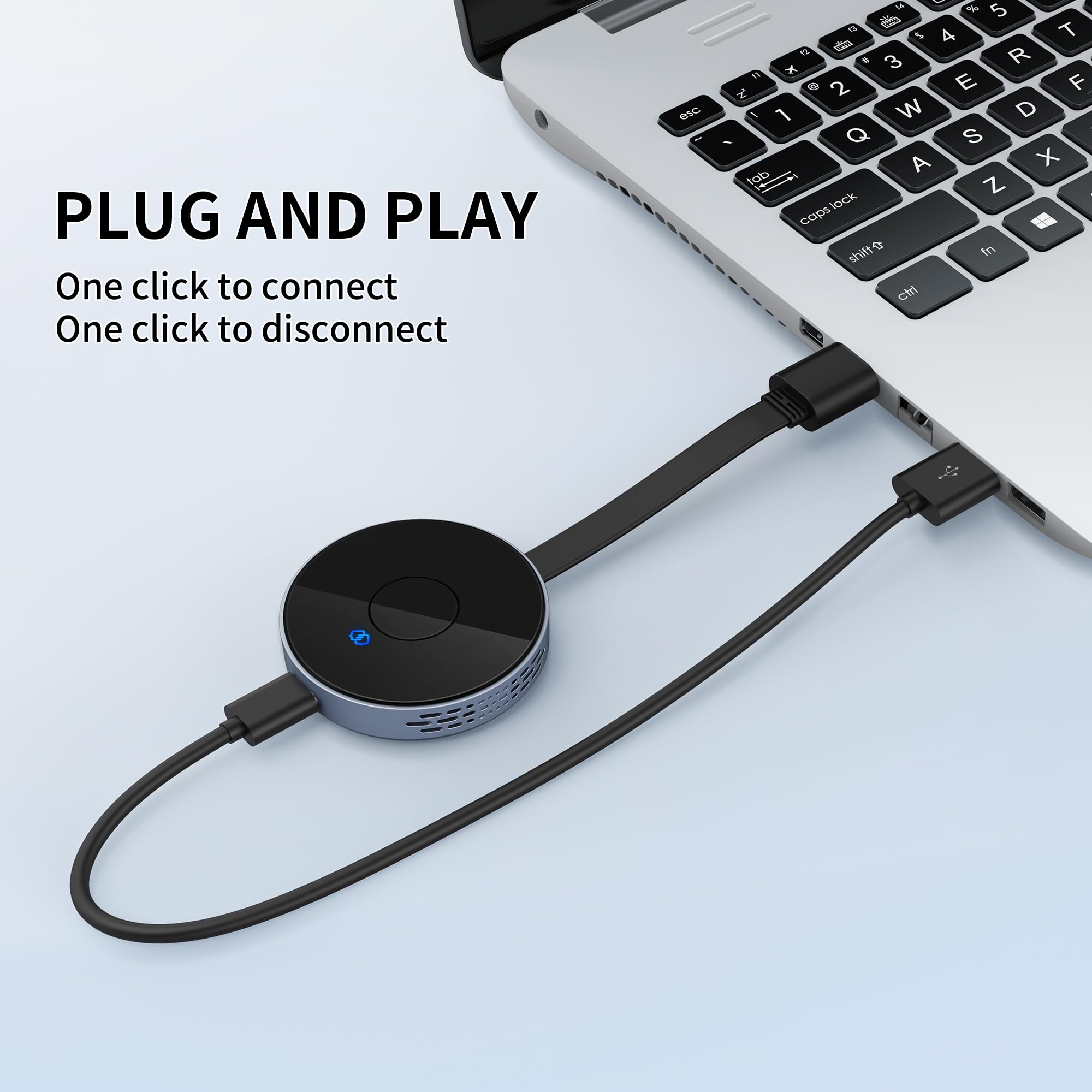 Wireless Hdmi Transmitter And Receiver With Wireless Hdmi Converter Dongle Adapter, Plug And Play Support 2.4/5Ghz 4K Decoding W