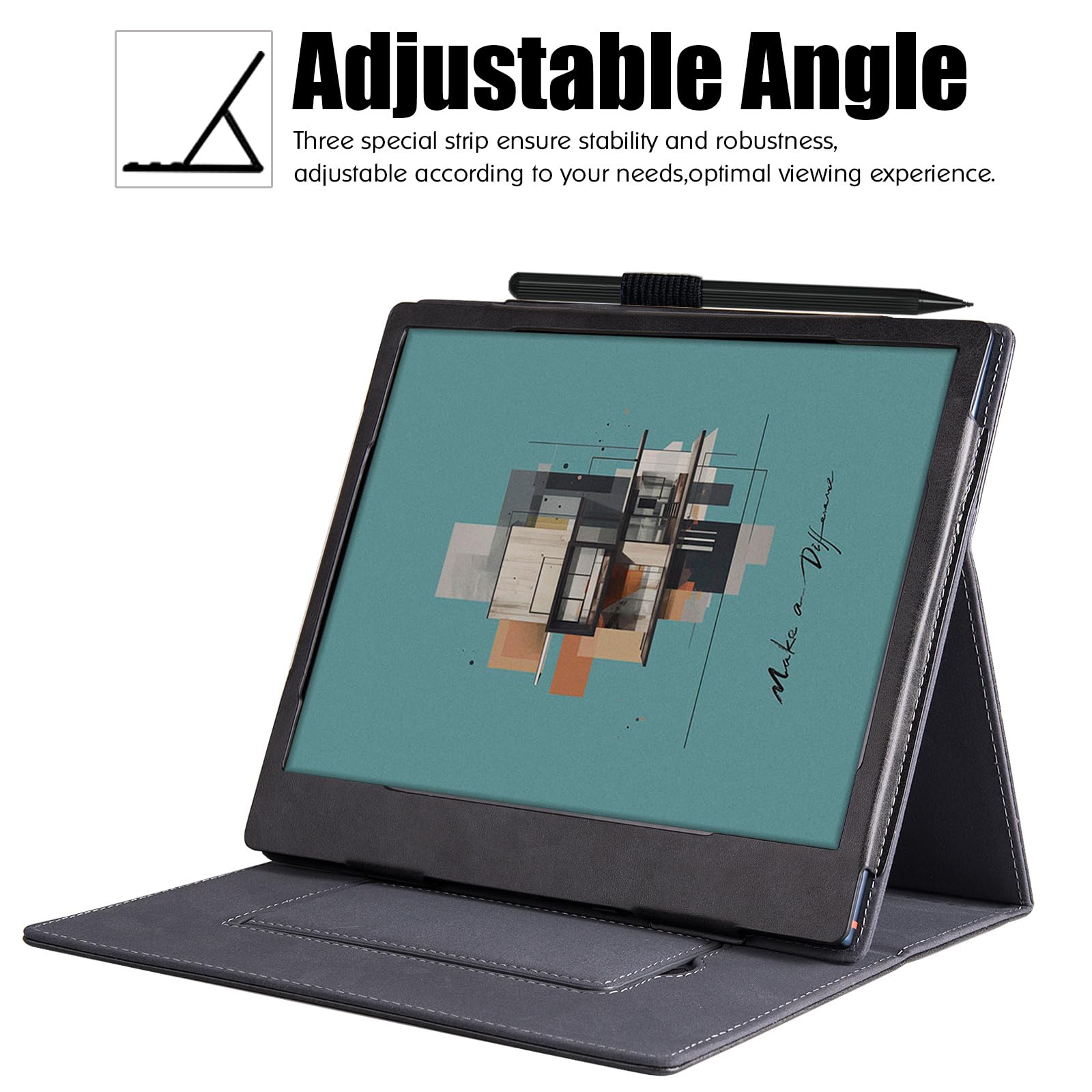 Bozhuorui Stand Case For All-New 10.3 Onyx Boox Note Air3/Note Air3 C/Boox Note Air2/Note Air2 Plus Epaper Tablet - Pu Leather S