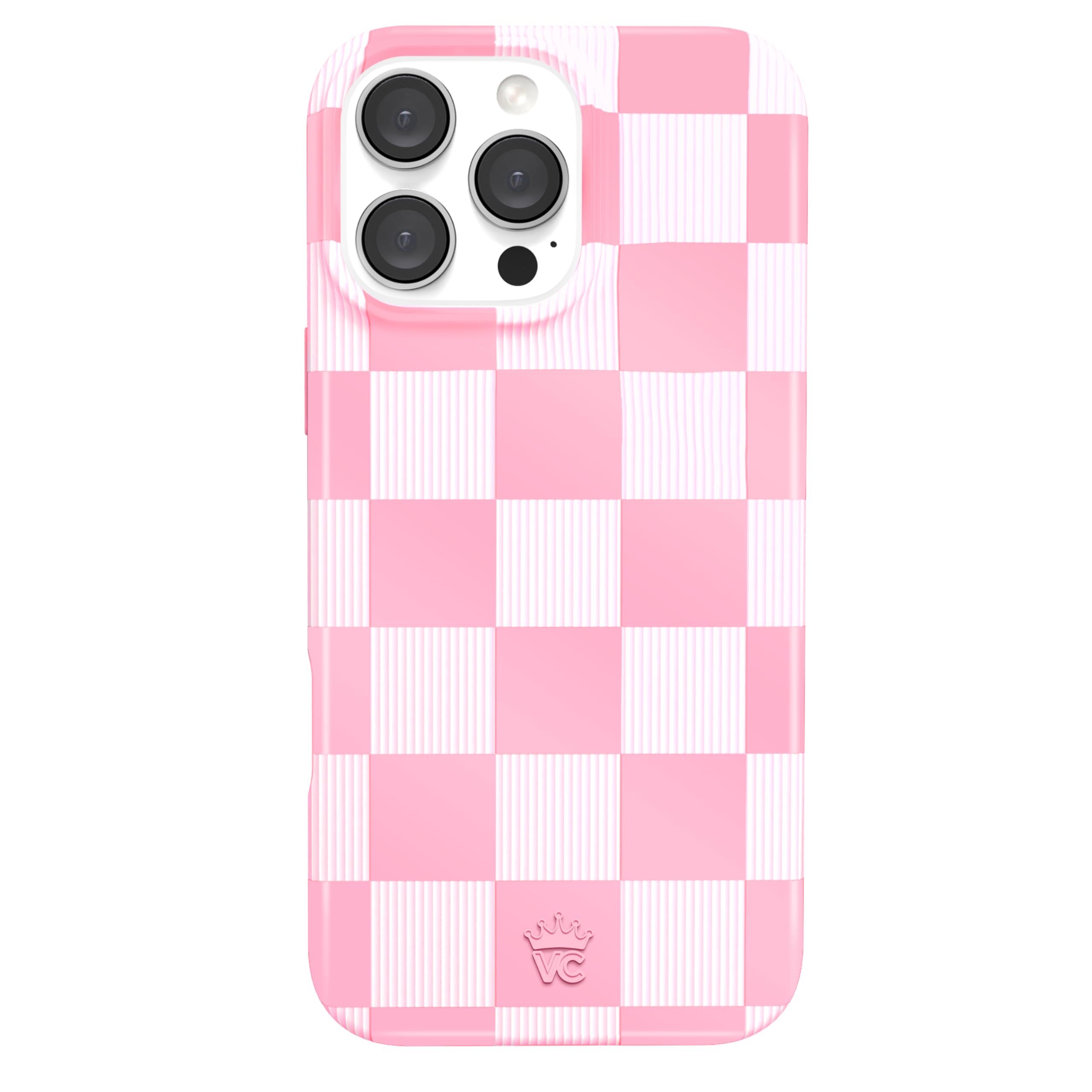 VELVET CAVIAR for iPhone 16 Pro Max Case Pink Checkered - Compatible with MagSafe [10ft Drop Tested]