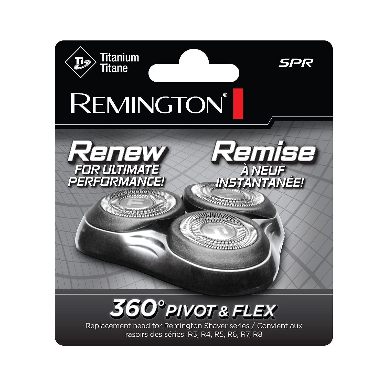 Remington Sprcdn Universal Rotary Replacement Shaver Head, Black