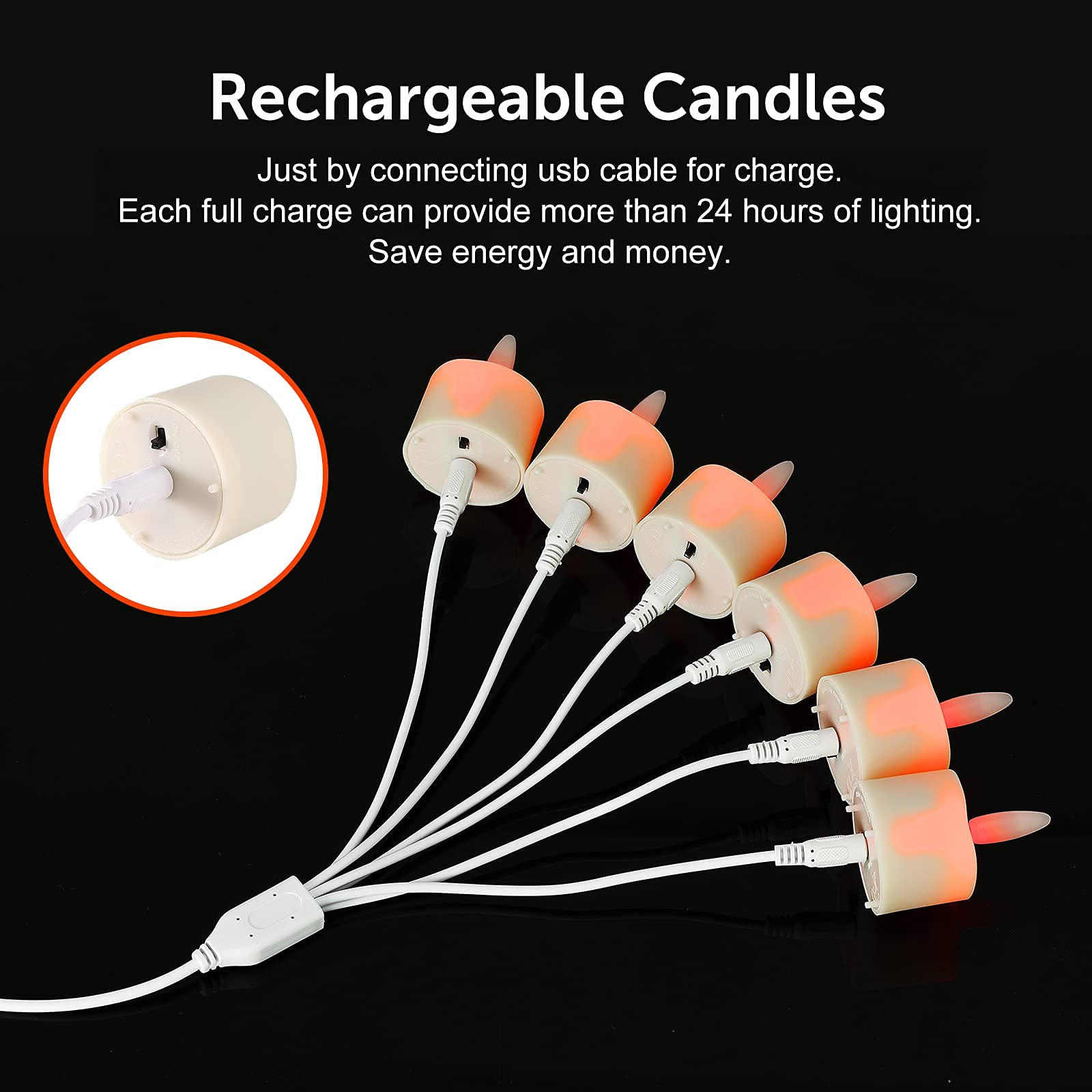 12 Pcs Rechargeable Flameless Tea Lights Candles Flickering With Remote Timer And 2 Usb Charging Cables, 3D Wick Battery Operate