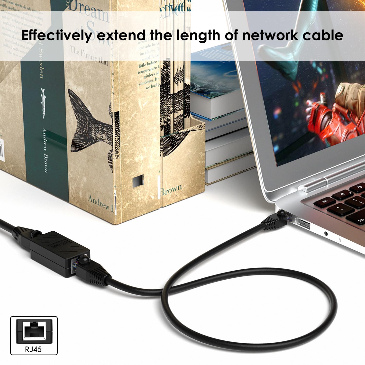 Dingsun Rj45 Coupler, Ethernet Extender, In Line Coupler Female To Female Ethernet Coupler For Cat7/ Cat6/ Cat5/ Cat5E Ethernet