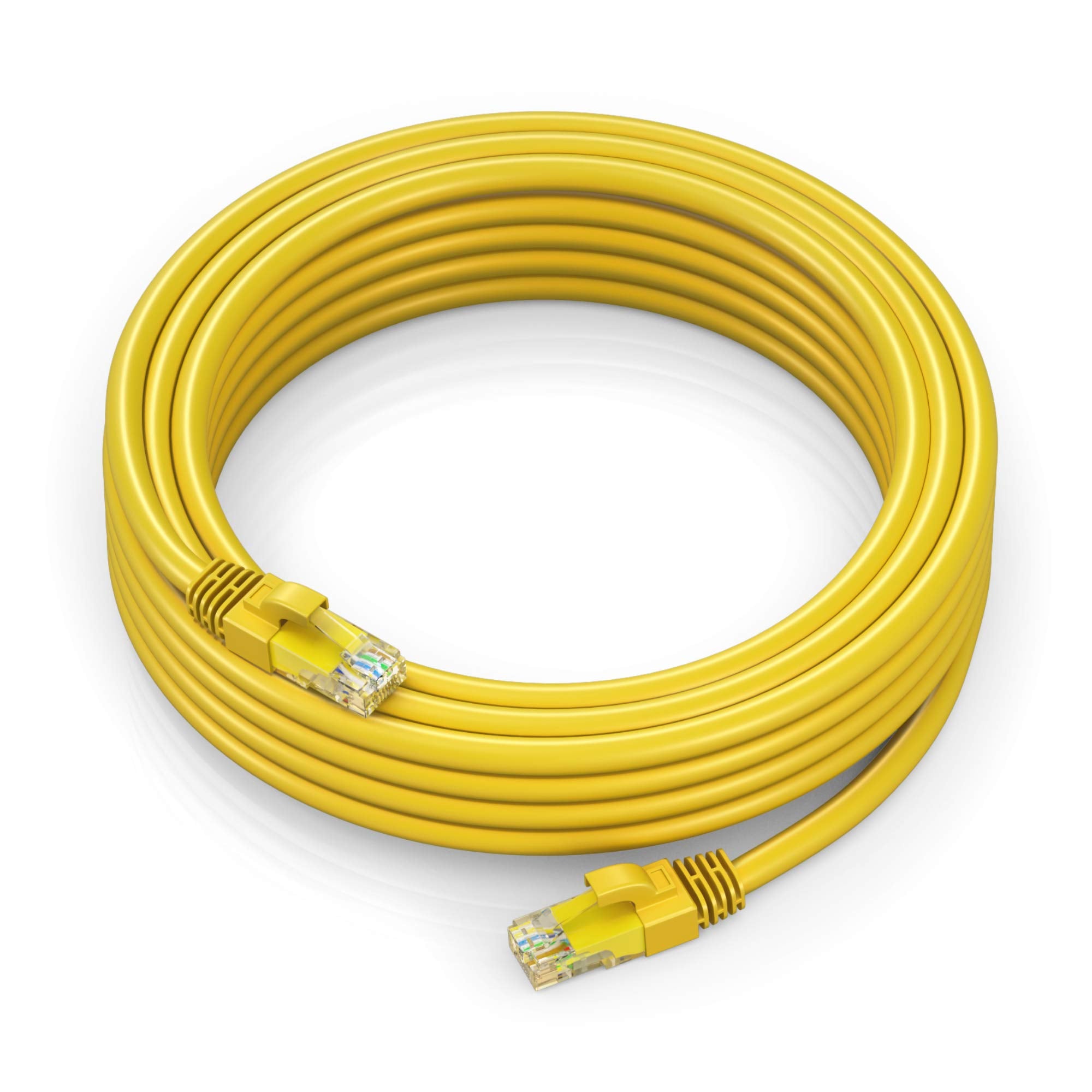 Maximm Cat 6 Ethernet Cable 50 Ft   High Speed Lan Cable, Internet Cable, Patch Cable, And Network Cable   Utp, 10Gbps, 550Mhz Ethernet Cord   Yellow