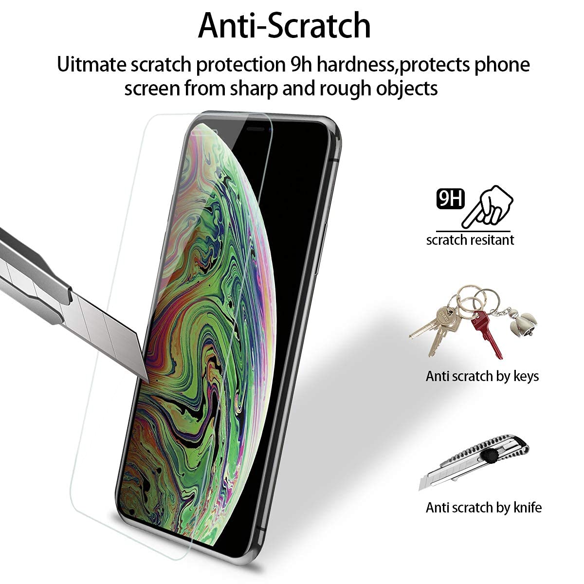 Impactstrong Shatterproof Tempered Glass Screen Protector For Iphone 11 / Iphone Xr [Easy Installation Frame] [Bubble Free] [9H