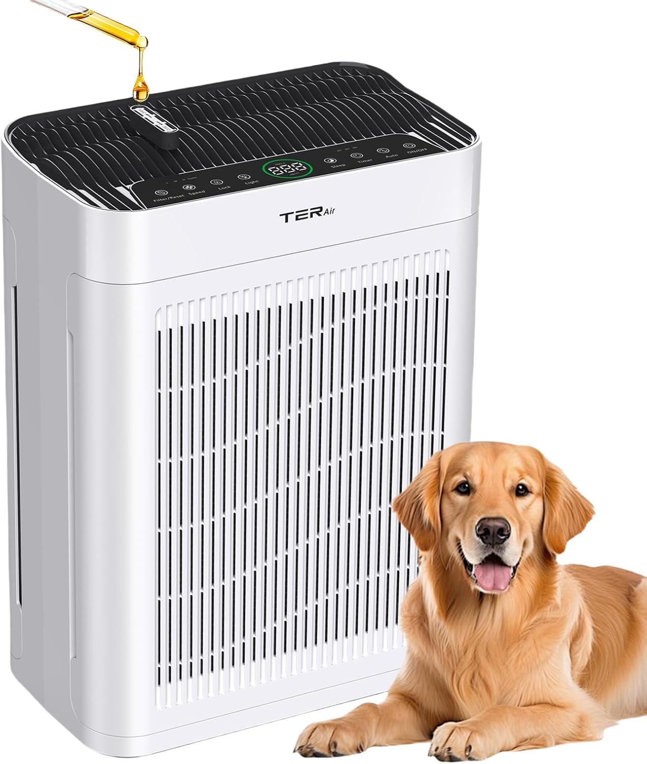 Air Purifier for Home Large Room Bedroom Up to 3000 Sq Ft with Washable Filters, H13 Hepa Double-Sided Air Filter Purifier PM 2.