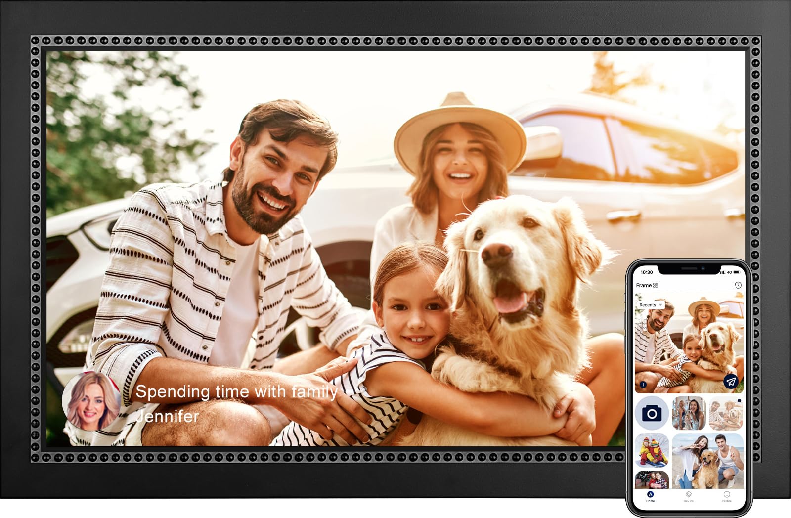 Ryesug Digital Picture Frame 15.6 Inch Wifi Smart Digital Photo Frame 32Gb Memory, Electronic Picture Frame Ips Hd Touch Screen,