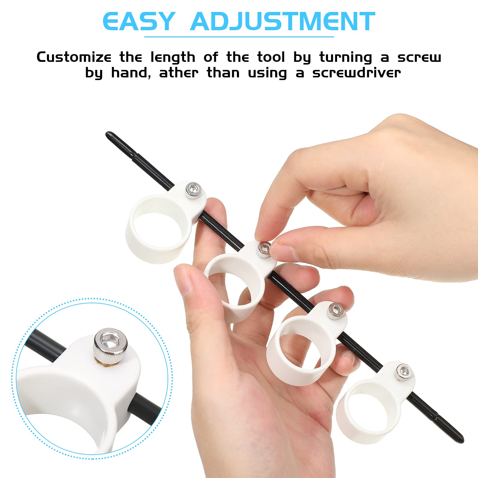 2 Pieces Finger Expander Finger Trainers Multifunctional Thumb Expansion Guitar Stretcher Portable Musical Instrument Accessorie