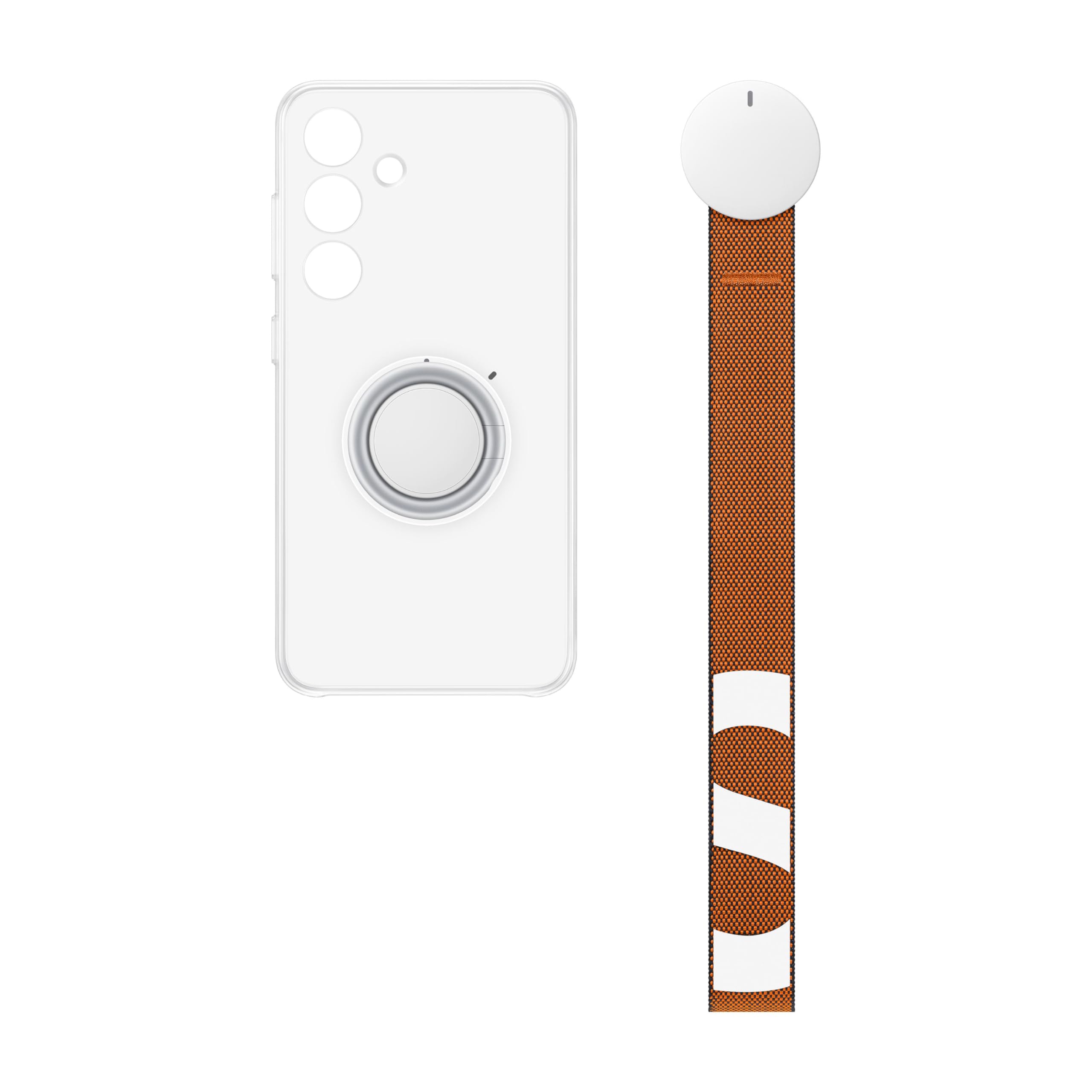 Samsung Galaxy S24 Clear Gadget Phone Case, Protective Cover With Hand Grip, Kickstand, Wrist Strap Accessories, Scratch Resista