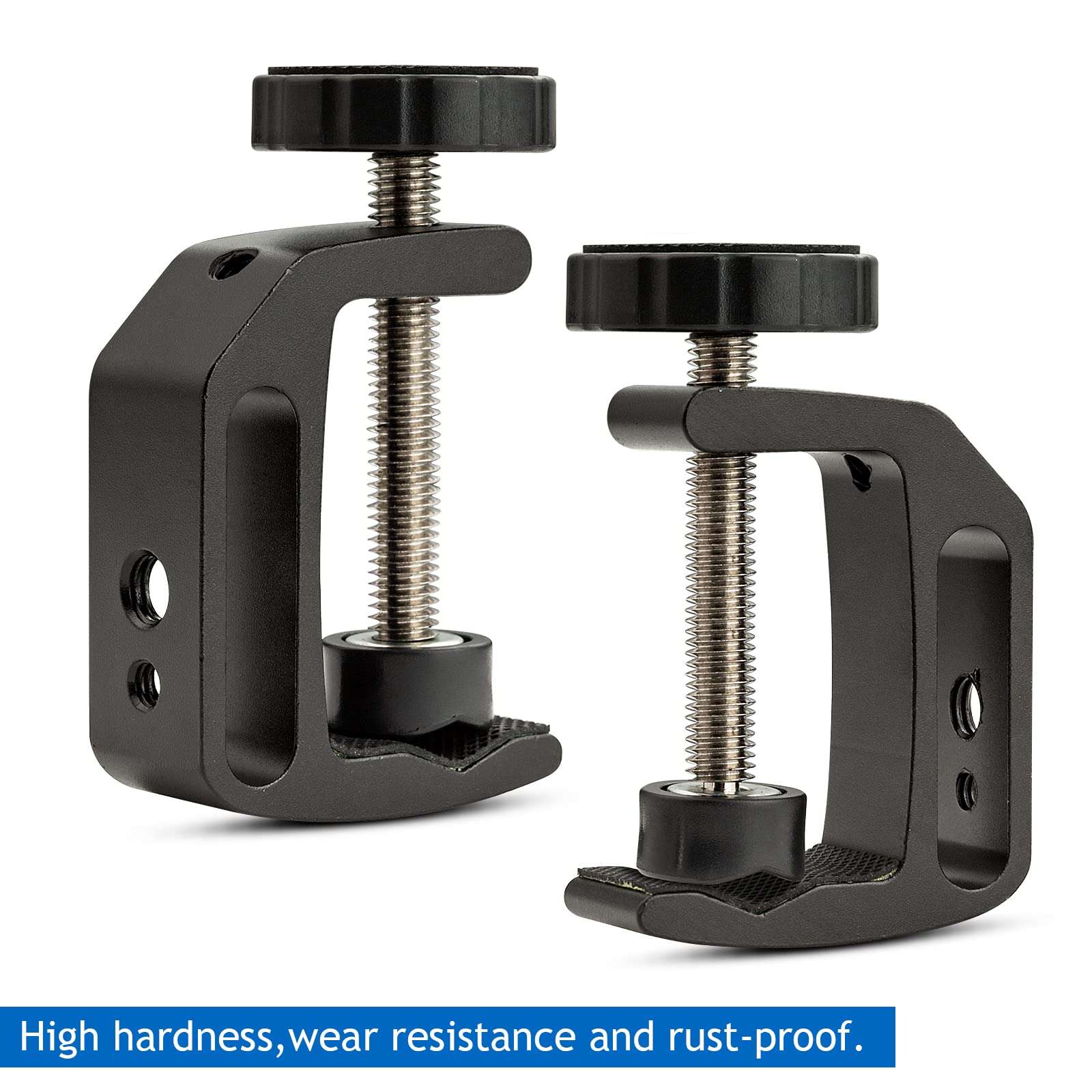 4Pcs Universal C Clamp, Heavy Duty Sturdy 1/4 And 3/8 Thread Hole For Tables Desk Mount, Desktop Mount Holder, Photo Studio Phot