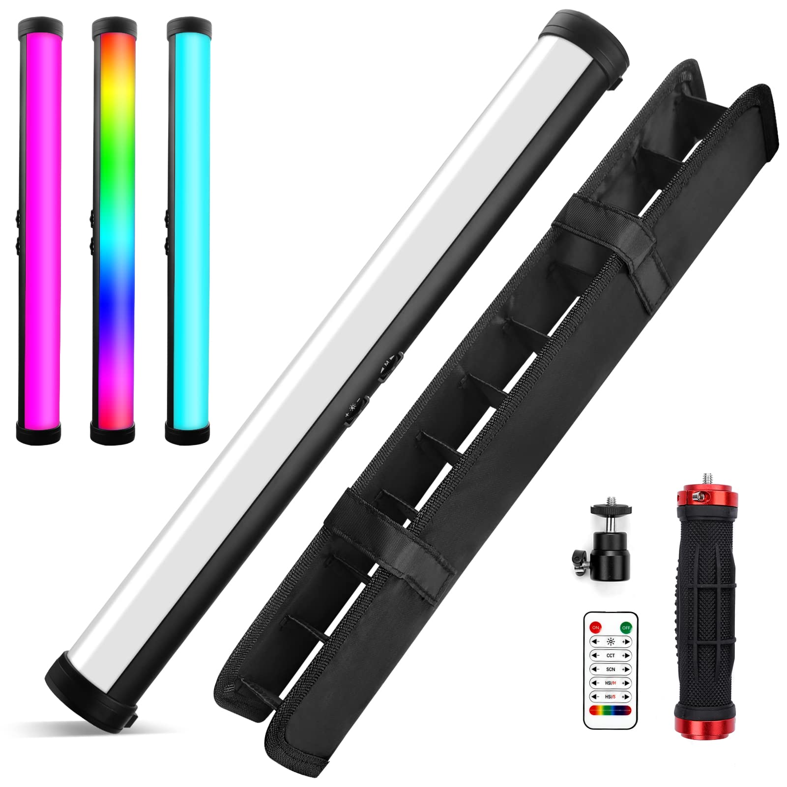 360 Full Color Rgb Led Video Light Stick Wand, Obeamiu 2600 9600K Photography Lighting 5000Mah Rechargeable, 21 Lights Effects F