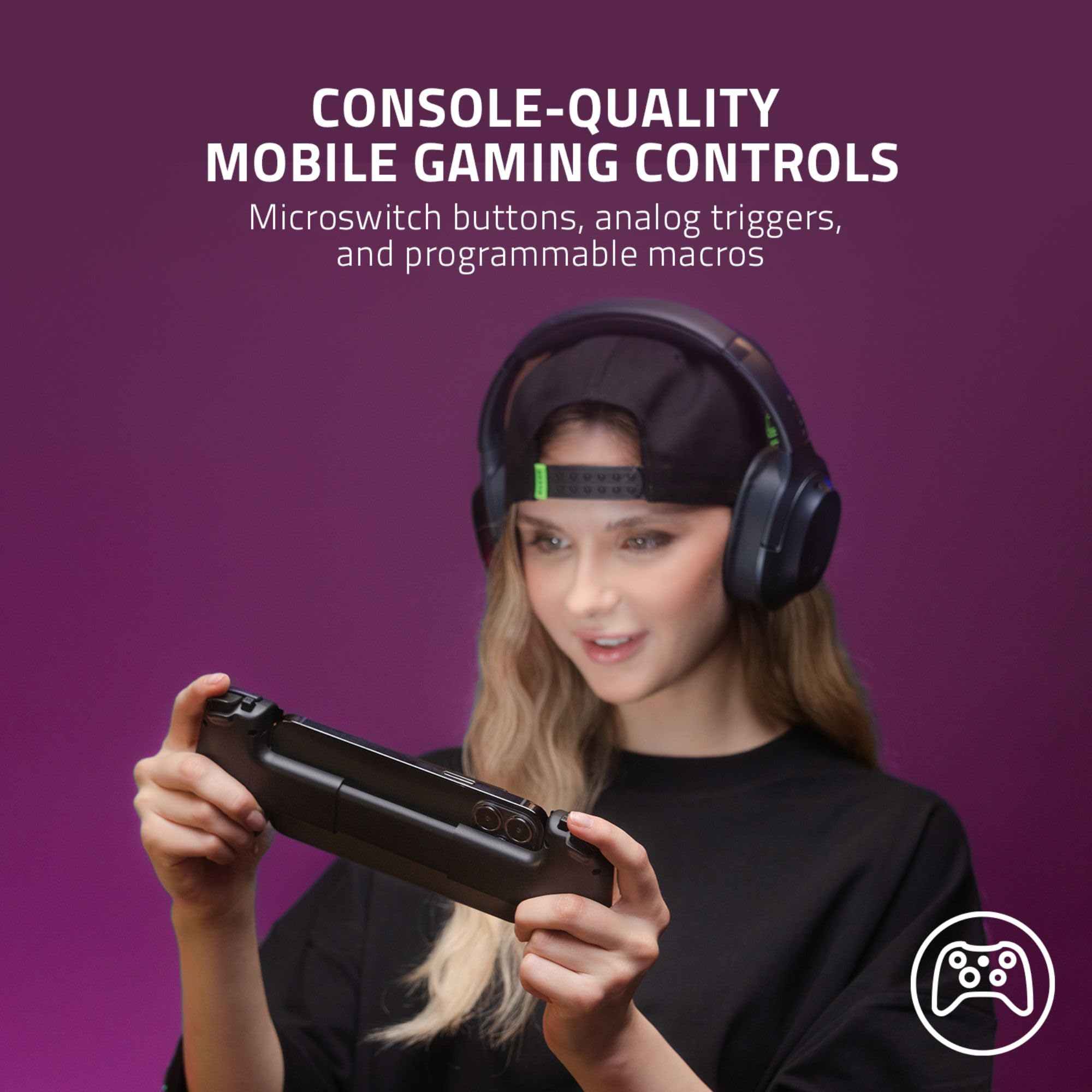 Razer Kishi V2 Mobile Gaming Controller For Iphone (Lightning): Console Quality Controls - Universal Fit W/ Extendable Bridge -