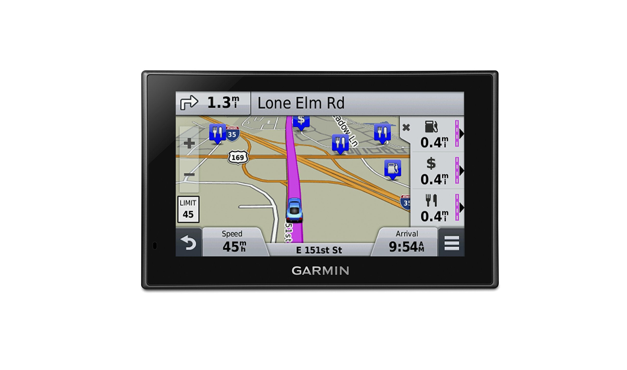 Garmin Nuvi 2539Lmt Gps Navigator With Spoken Turn By Turn Directions, Lifetime Map Updates, Speed Limit Display, Traffic Update