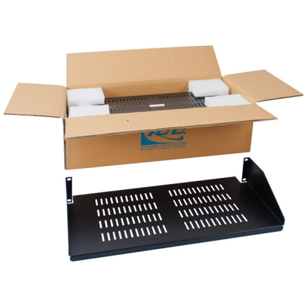 ICC 10' Deep Vented Single-Sided Rack Shelf in 2 RMS and 2-Pack
