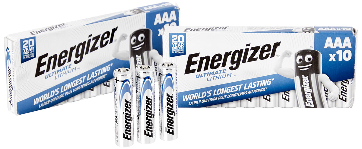 Nemt Energizer Ultimate Lithium Aaa Micro Batteries 1.5 V 1260 Mah L92 Pack Of 20