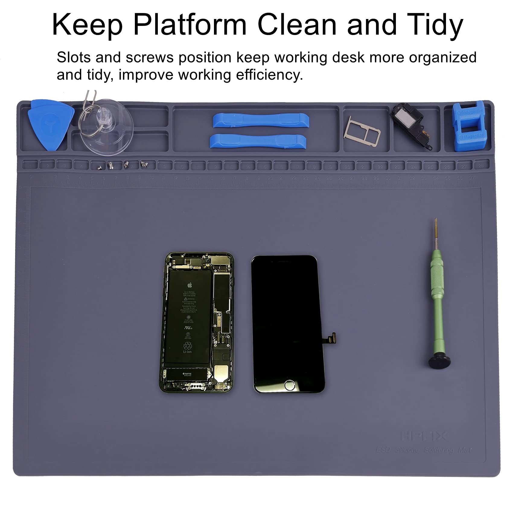 Anti Static Mat Esd Safe For Electronic Includes Esd Wristband And Grounding Wire, Hpfix Silicone Soldering Repair Mat 932F Heat