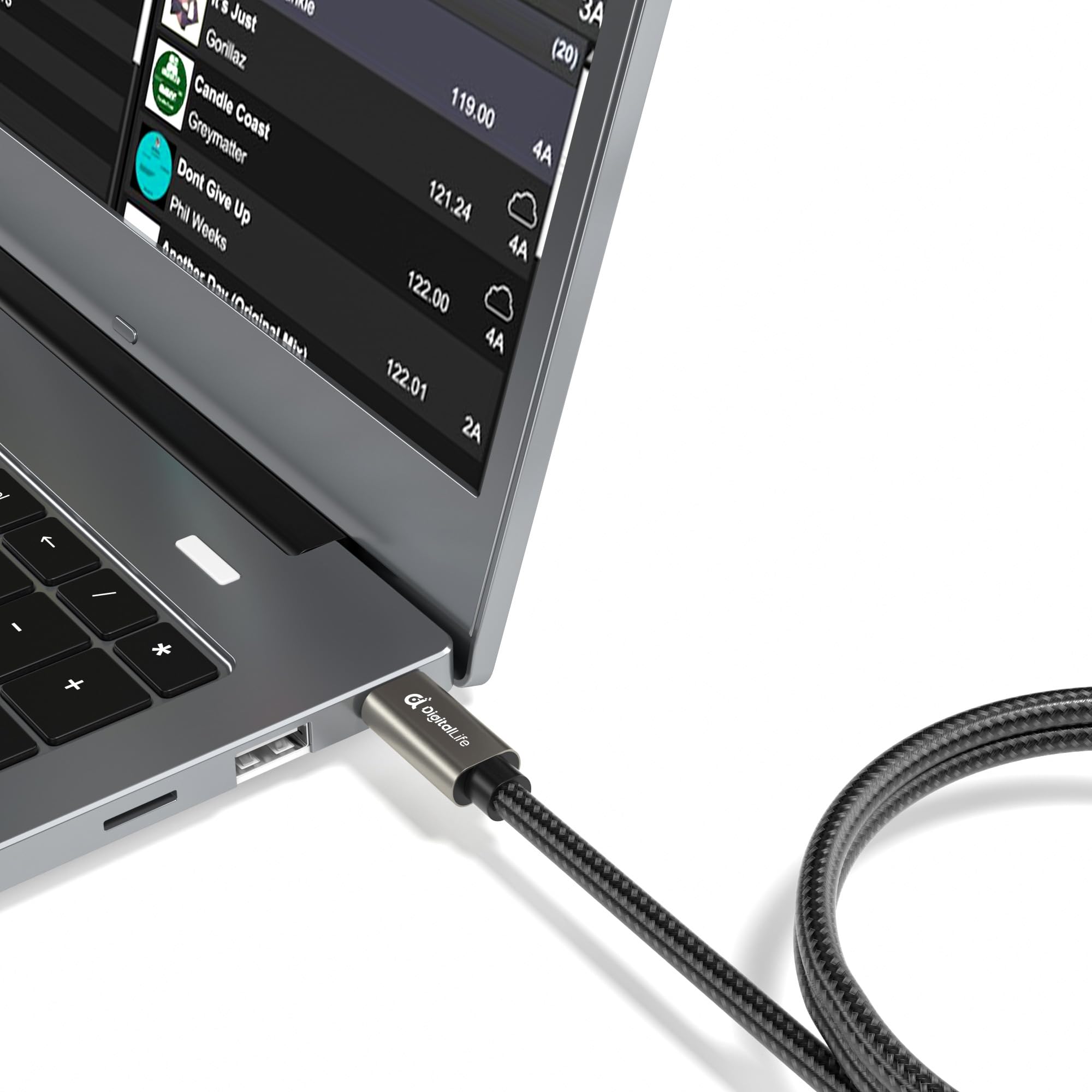 Digitallife 2M Usb Type C To B Midi Interface Converter Cable, Compatible With Windows 11 / Macos 14 Sonoma (Metal, Nylon Braide