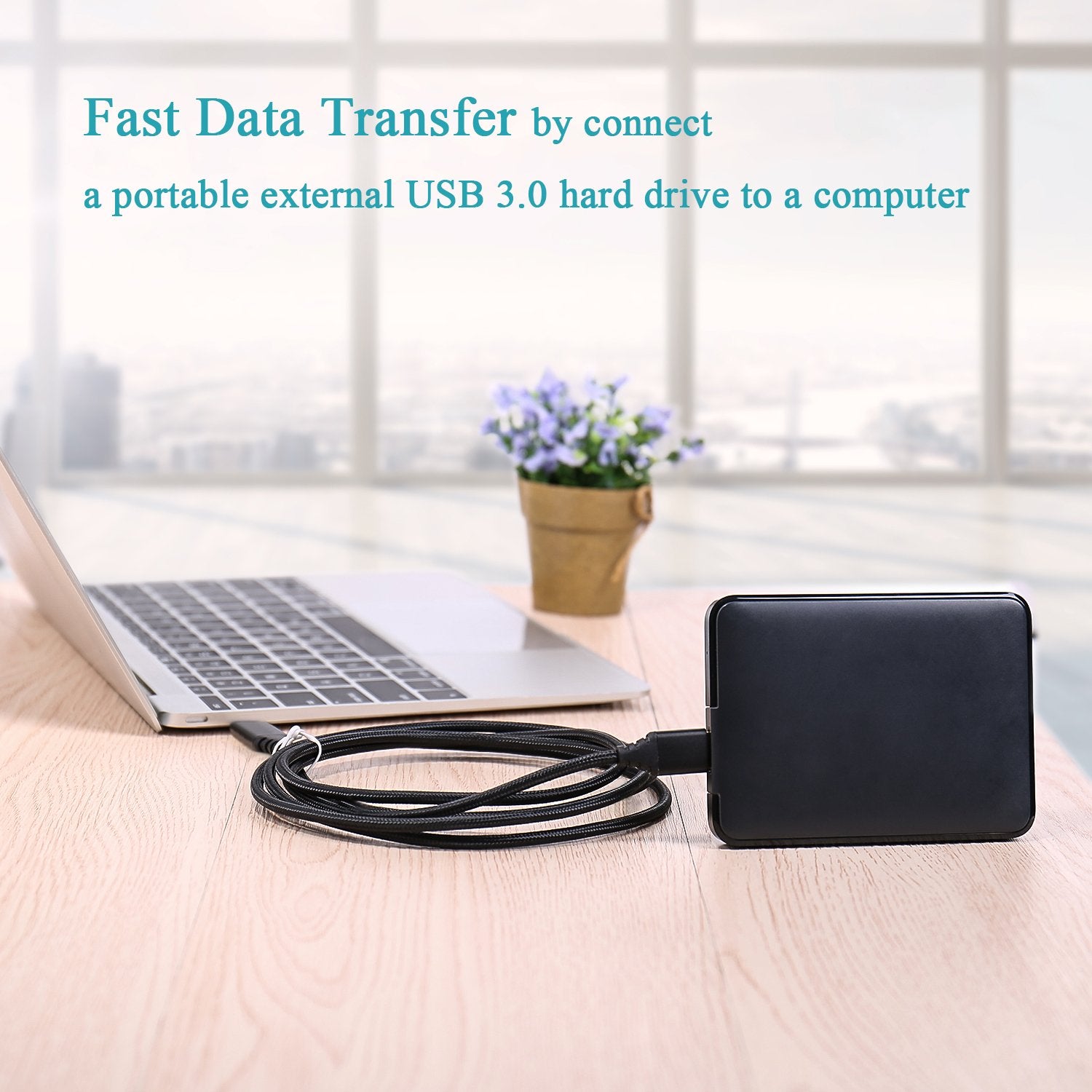 Besgoods Usb 3.0 Micro Cable, 3 Pack 6Ft Super Speed Usb 3.0 Cable A Male To Micro B Charger Cable Compatible For Samsung Galaxy S5, Note 3, External Hard Drive And More   Black