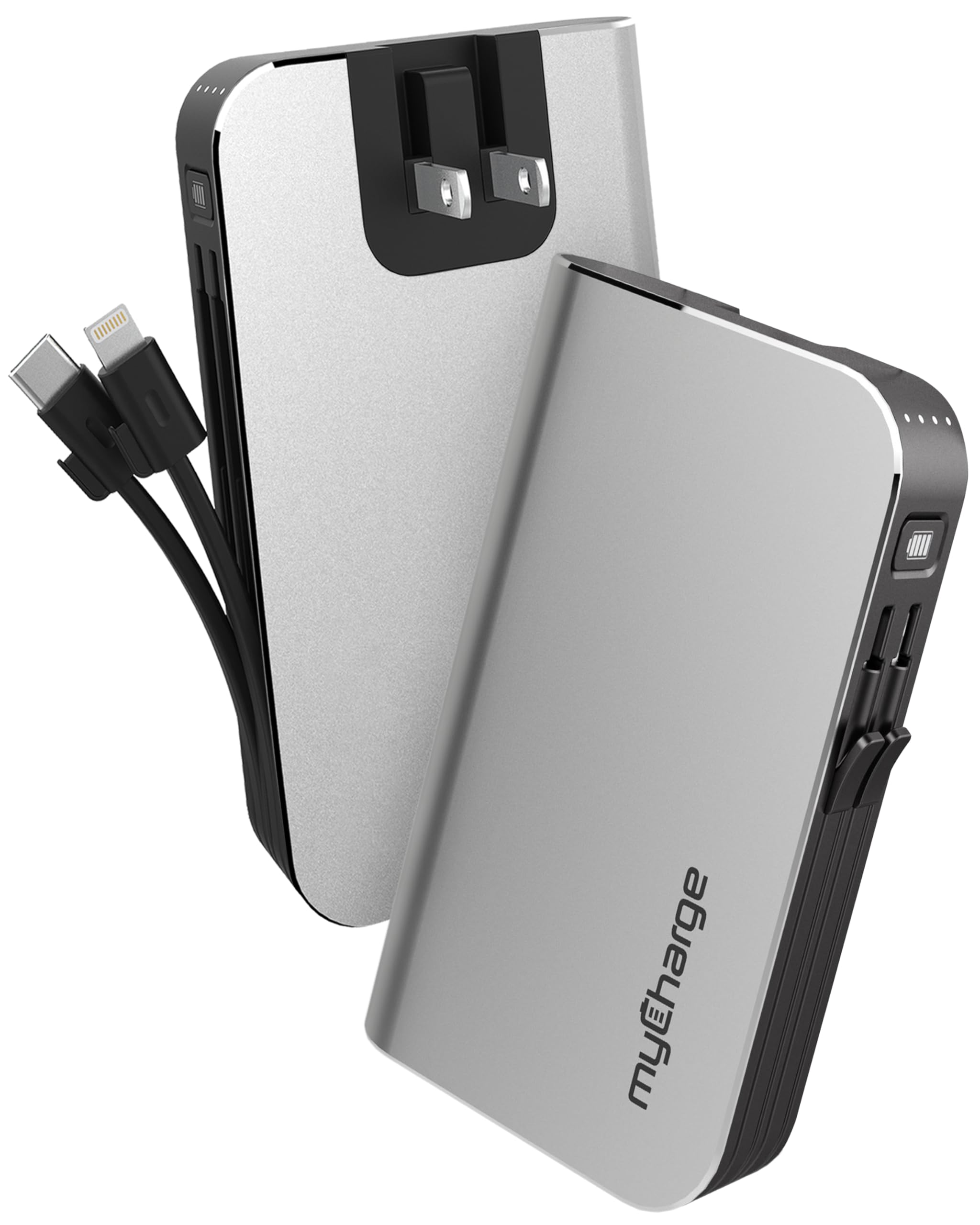 Mycharge Portable Charger With Wall Plug  10050Mah Fast Charging  Power Bank For Iphone, Samsung, Android & More  External Ba