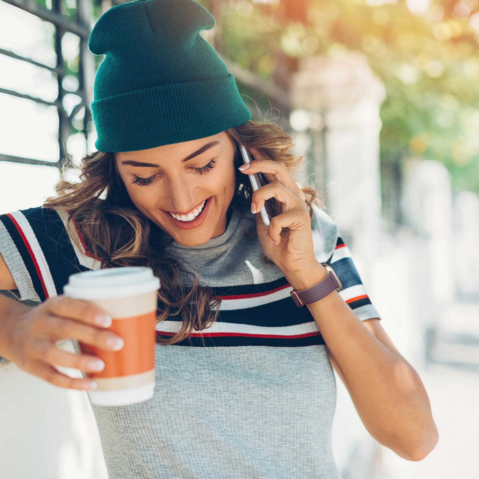 Maledan Charm Bands Compatible For Fitbit Versa 3/Fitbit Sense/Versa 4/ Sense 2 Band Men Women, Breathable Sport Wristband Repla