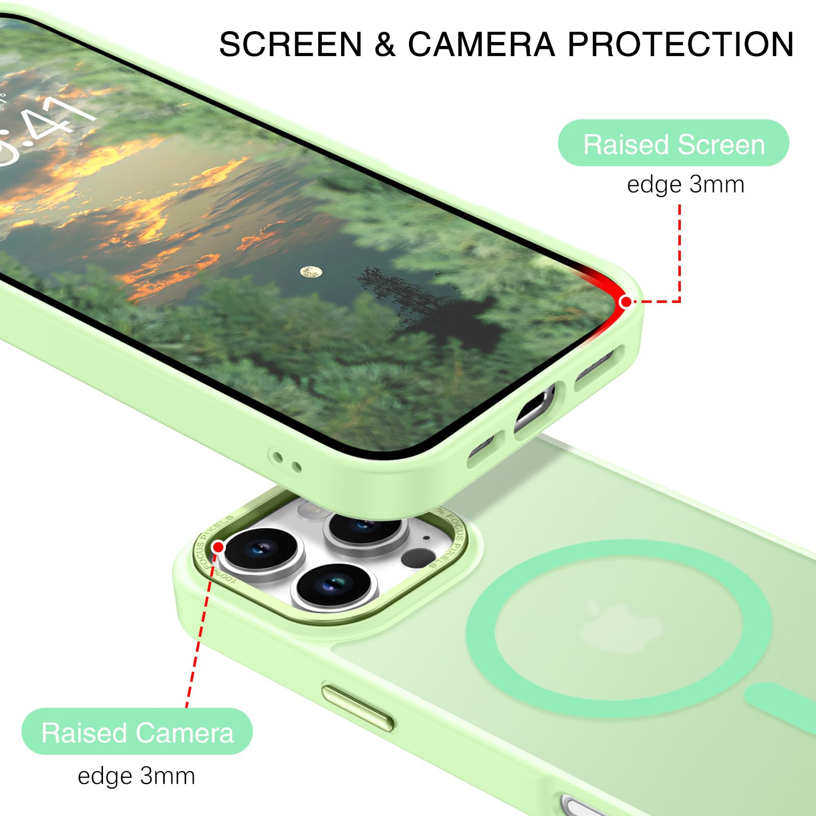 Bentoben For Iphone 16 Pro Max Case 2024, Phone Case Iphone 16 Promax Magnetic Case [Compatible With Mag Safe] Translucent Matte