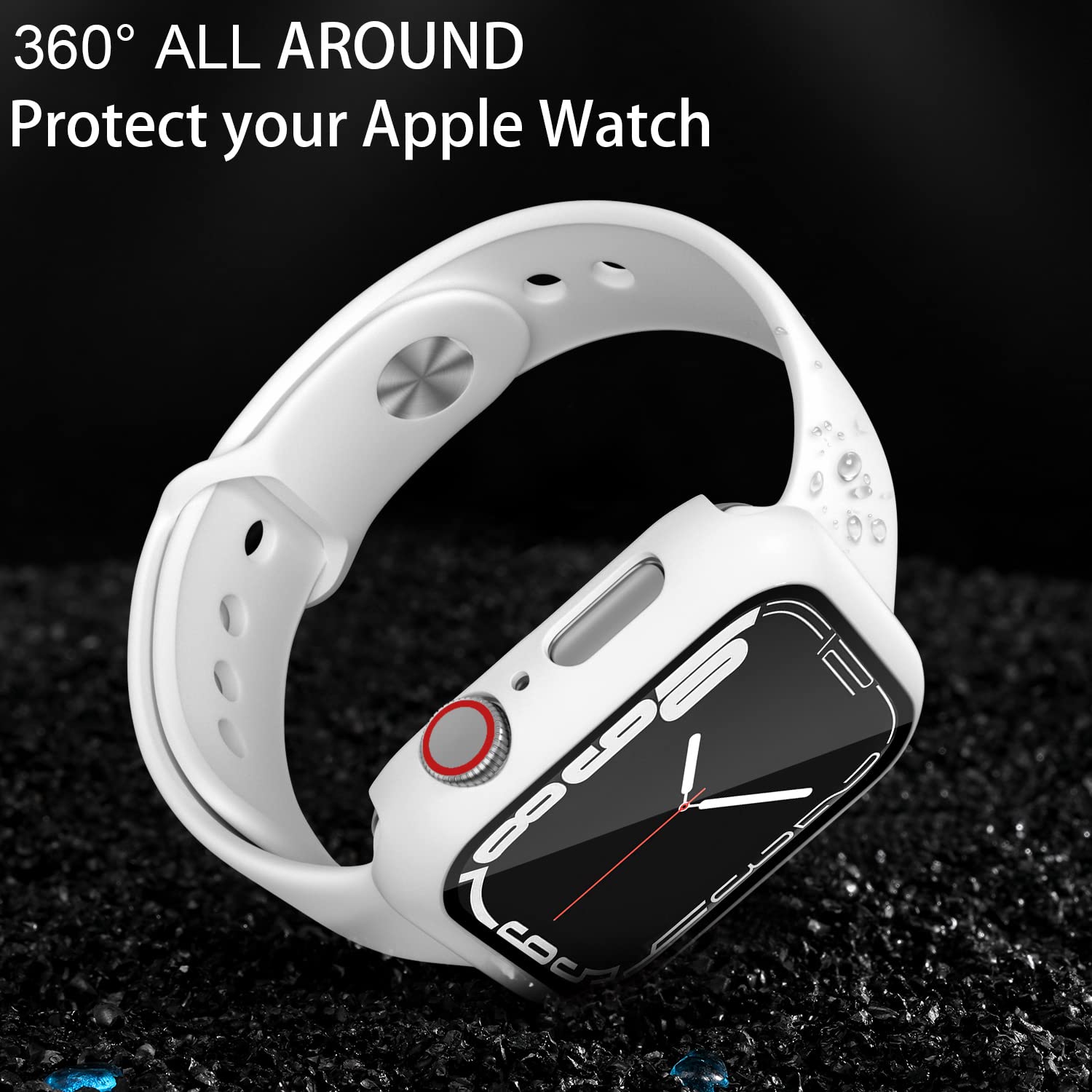 Charlam Compatible With Apple Watch Screen Protector 41Mm Series 9 8 7 Iwatch Case,3 Pack Full Protective Ultra Thin Hard Pc Bum