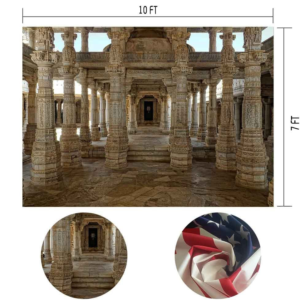 Mtmety 10X7Ft Beautiful Magical Old Indian Temple Background Photo Video Studio Photography Geme398