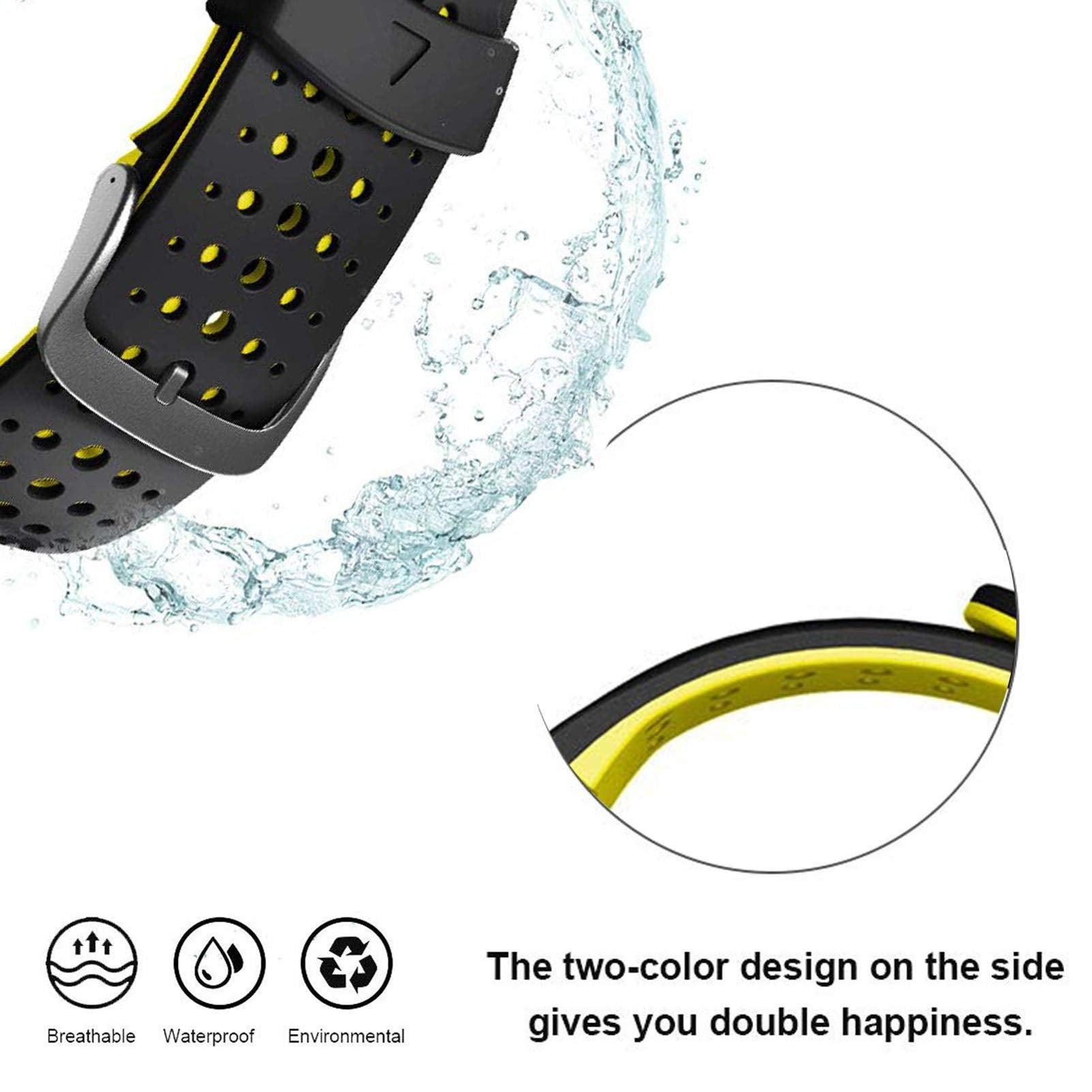 Abanen For Fenix 5/Fenix 6 Quick Release Fit Watch Bands, 22Mm Soft Sport Skin Friendly Waterproof Wristband Strap For Garmin Fe