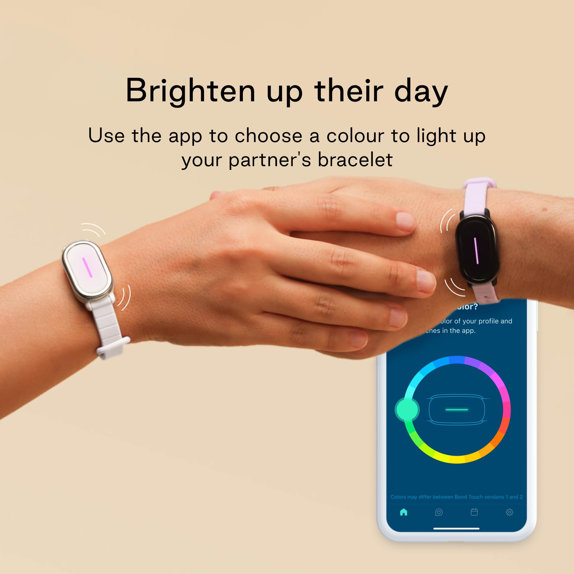 Bond Touch 4 Long Distance Relationship Smart Bracelet For Couples To Feel Connected (1 Unit) Long Battery Life, Bluetooth Conne