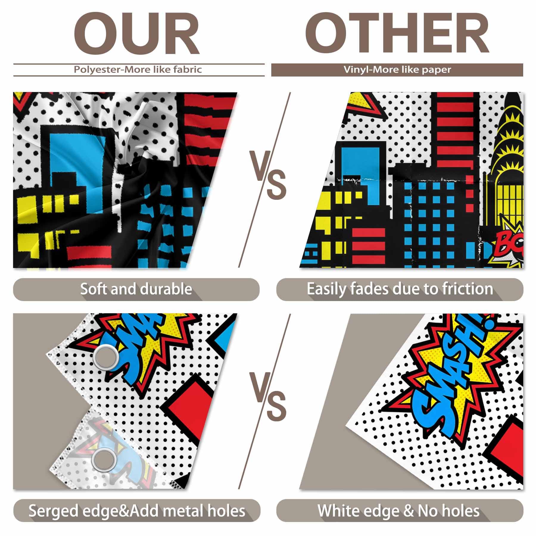 Yriujul 8X6Ft Superhero Cityscape Photography Backdrop Skyline Buildings City Boom Background Kids Birthday Banner Party Baby Sh