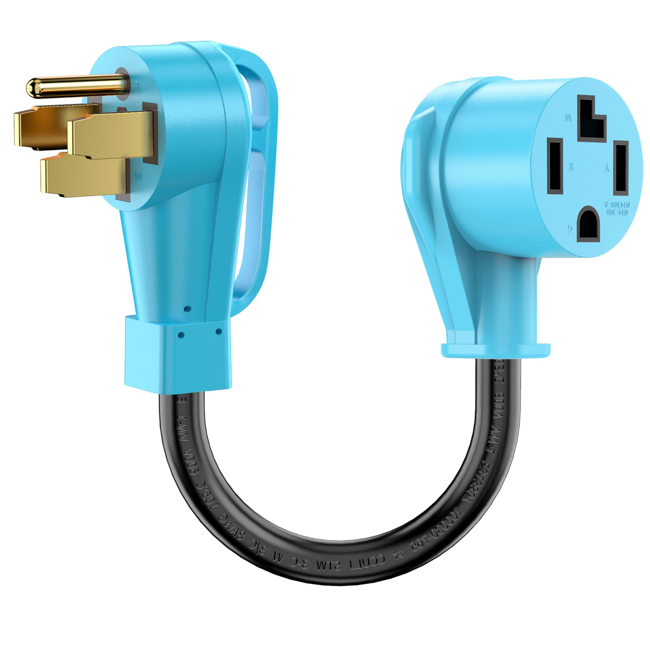 Circlecord Nema 14 50P To 14 30R Ev Charger Adapter Cord Compatible With Ev And Dryer Use, For Level 2 Ev Charging, 180 Degree B