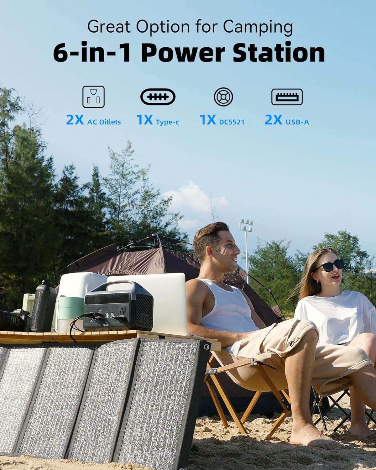 Daranener Portable Power Station 56000Mah, 179.2Wh Lifepo4 Battery Backup W/ 2 300W (Peak 600W) Ac Outlets, 1.5Hrs Fast Charging