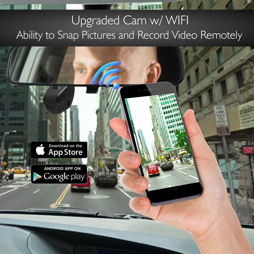 Pyle Wifi Hd Car Dash Camera   Upgraded 1080P Dashboard Video Cam Recorder System W/ Night Vision Support 32Gb   Built In Microp