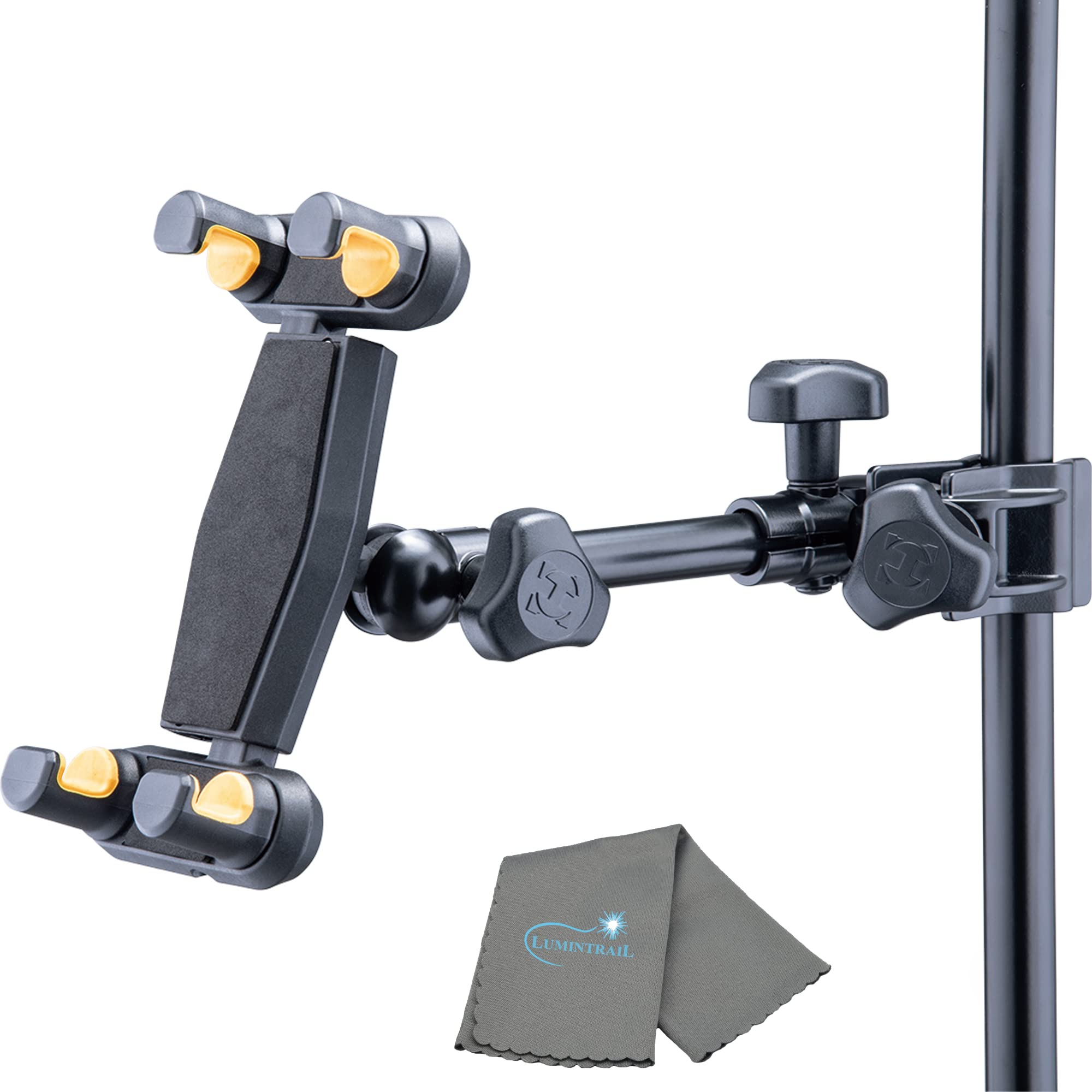 Hercules Dg307B Adaptive Series 2 In 1 Smartphone/ Tablet Holder, 6.1    To 13   , Attaches To Desk, Round & Square Tubes, W/ A 