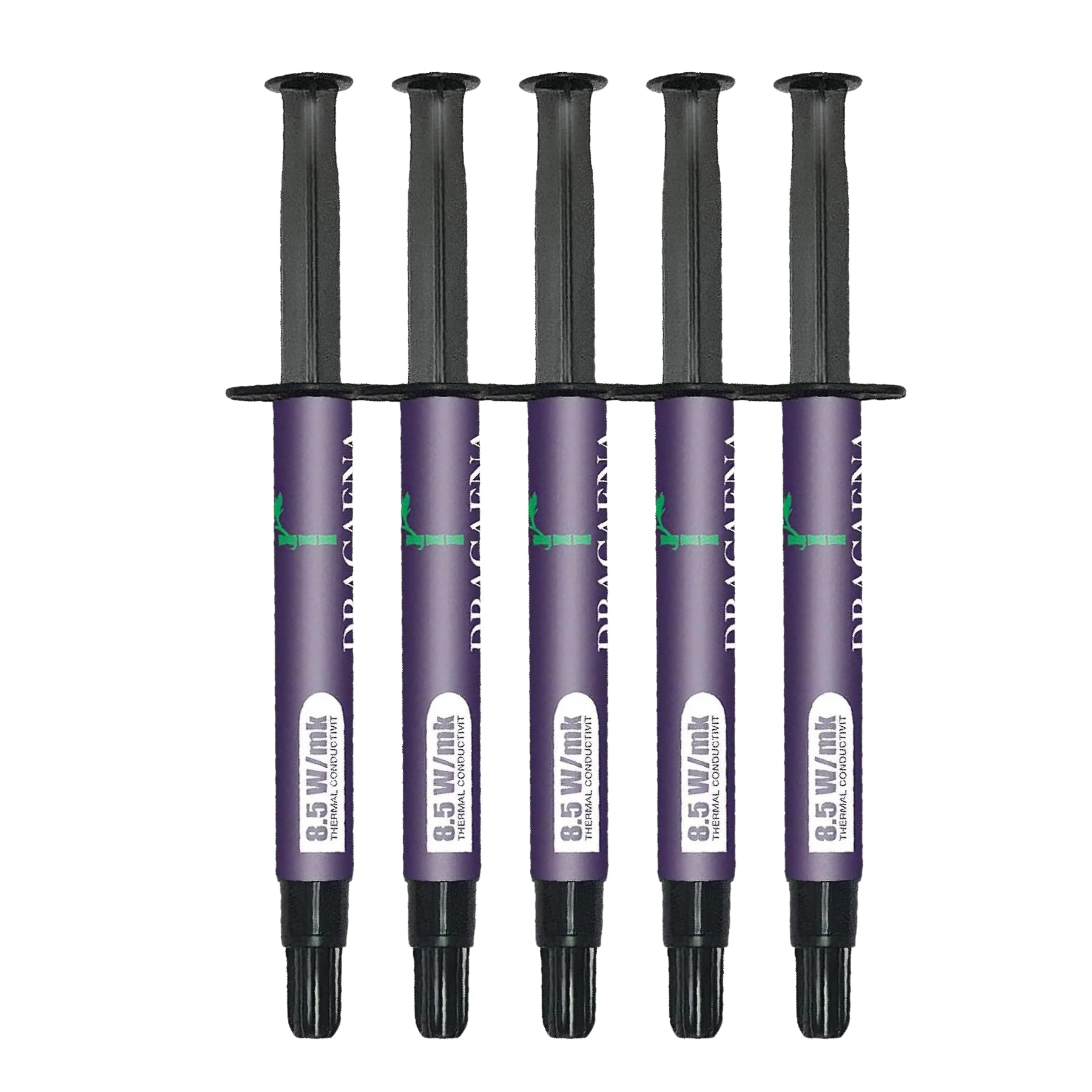 Dracaena 5 Pack Of Thermal Compound Paste (4 Gram), Carbon Based High Performance, Heatsink Paste, Thermal Compound Cpu For All