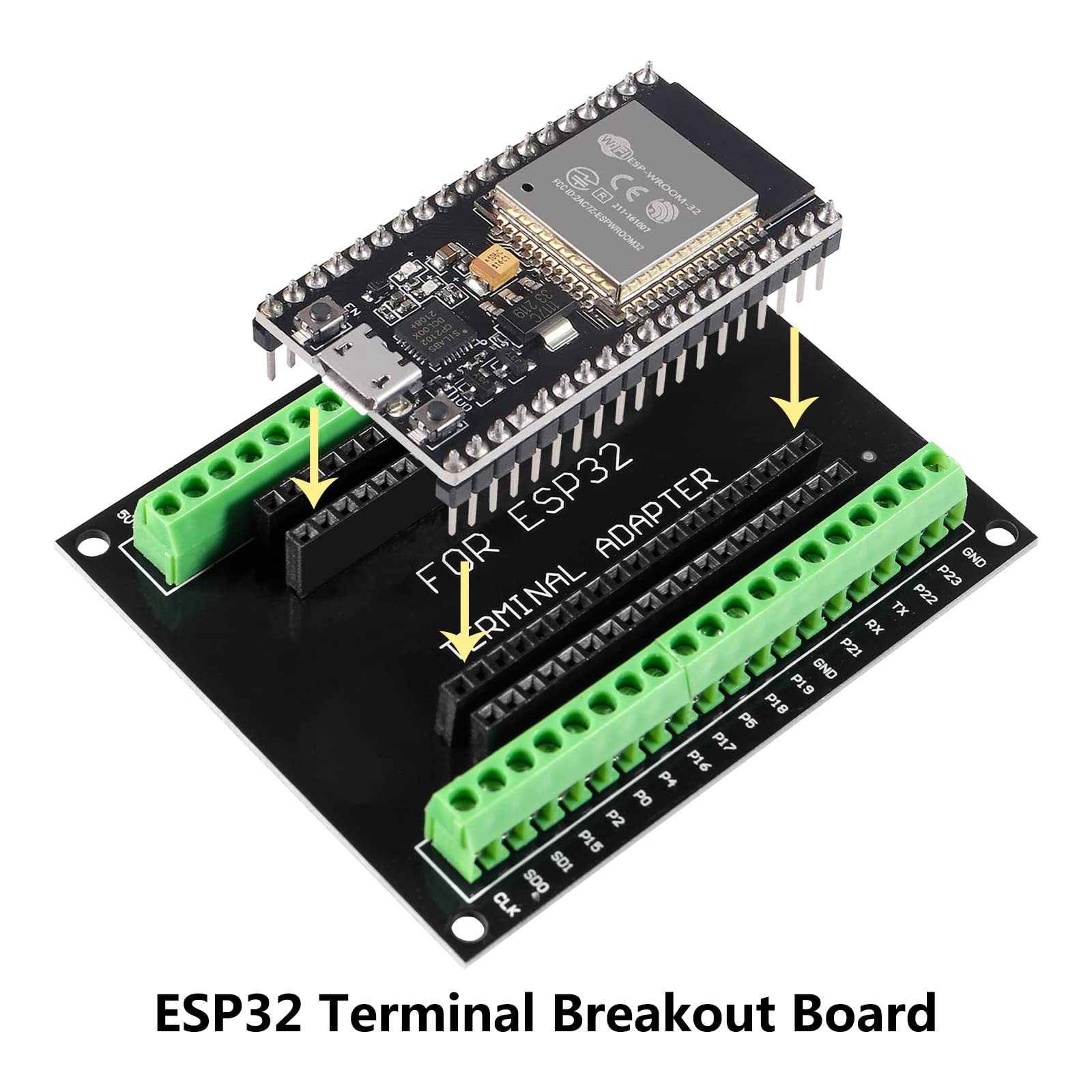 Aitiao 3Pcs Esp32 Breakout Board Gpio 1 Into 2 For 38Pin Narrow Version Esp32 Esp32 Microcontroller Development Board