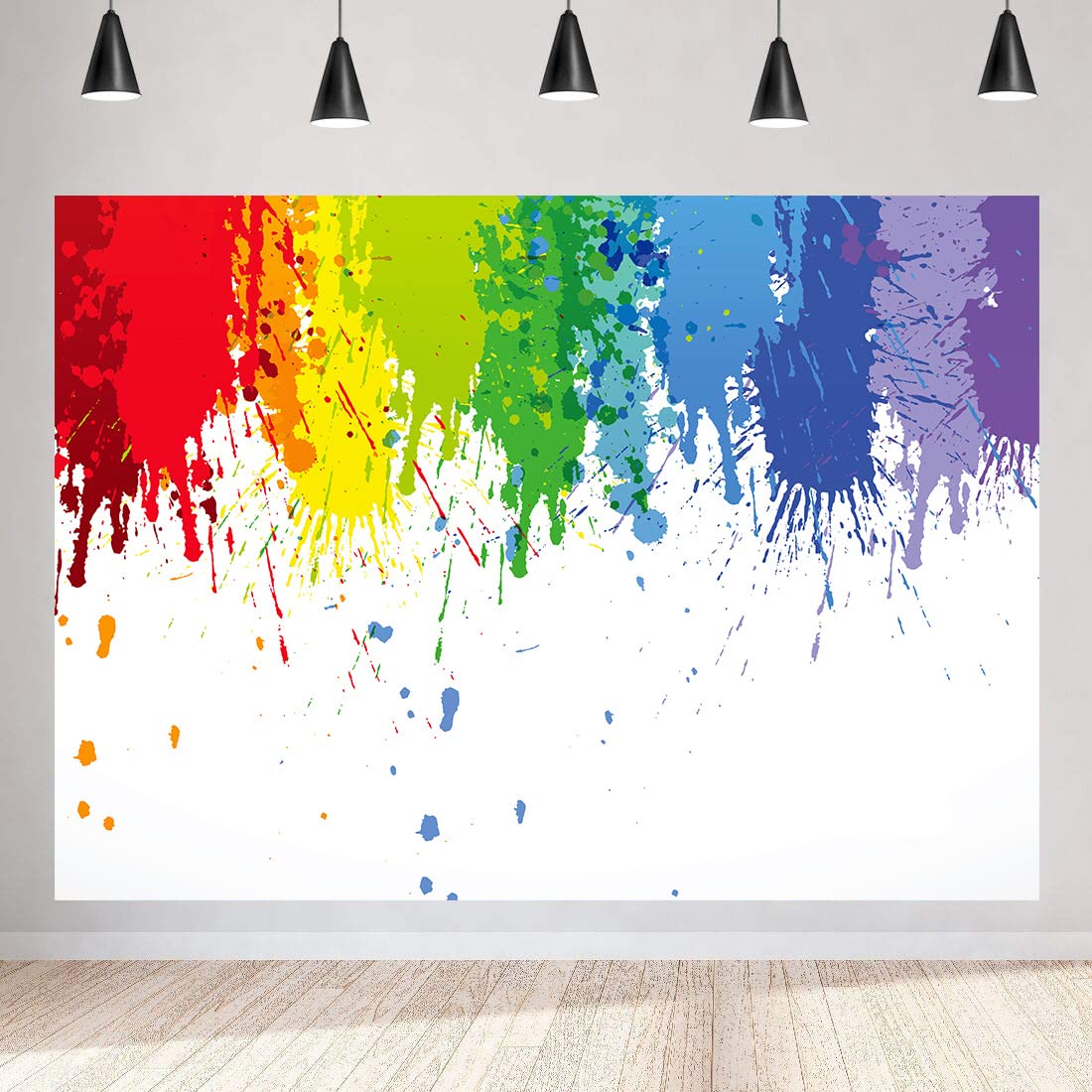 Paint Splash Party Backdrop Colorful Painting Art Photo Background Meetsioy Abstract Oil Painting Studio Props Banner Birthday P