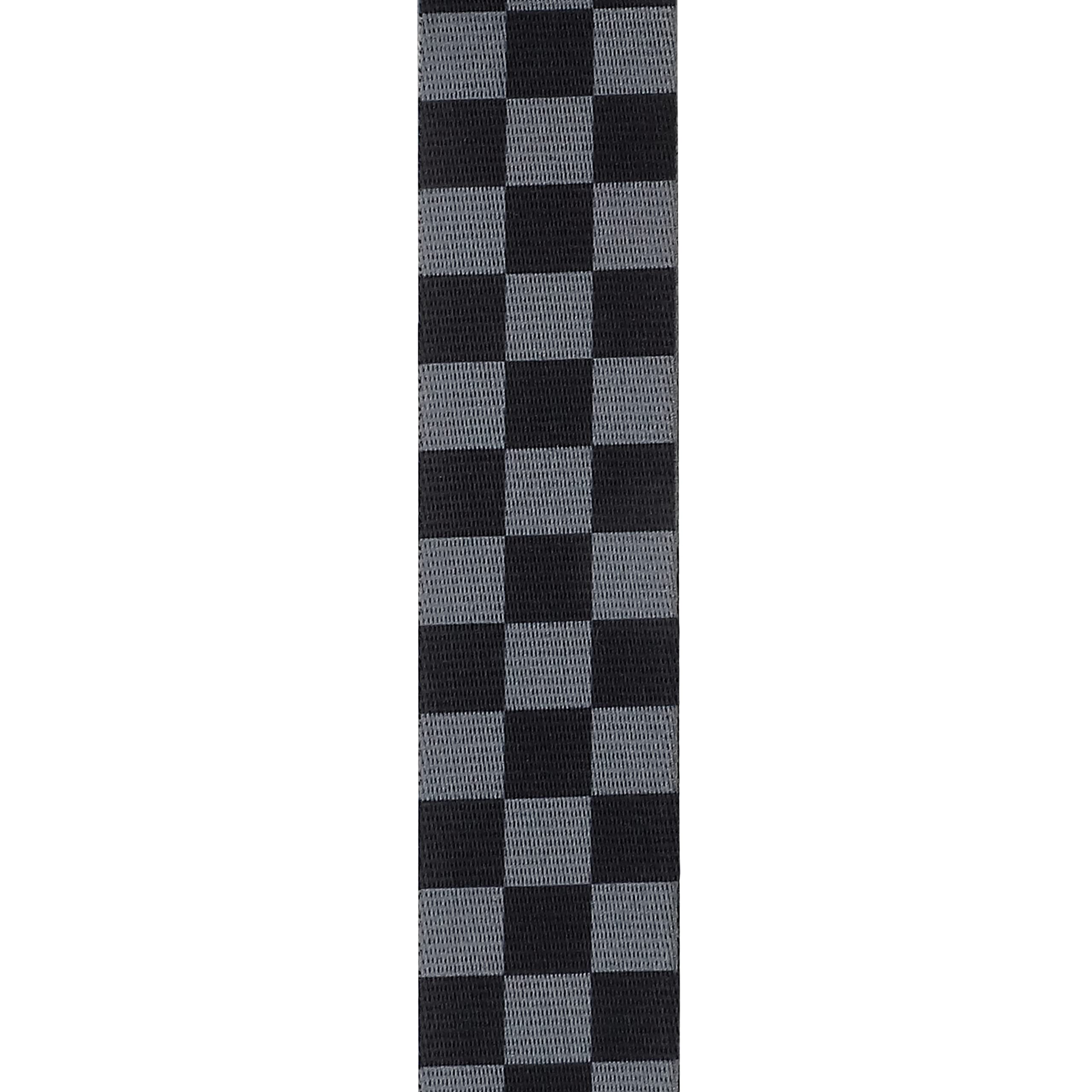 D 'Addario Accessories D 'Addario Auto Lock Guitar Strap, Checkerboard Black & Grey