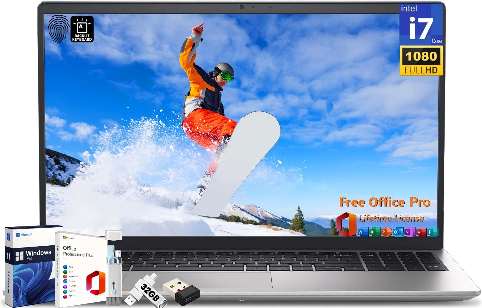 Dell Inspiron 15 3000 3530 Business Laptop Computer, Lifetime Office & Win 11 Pro, 15.6 FHD 120 Hz, Intel 10-Core i7-1355U(Up to