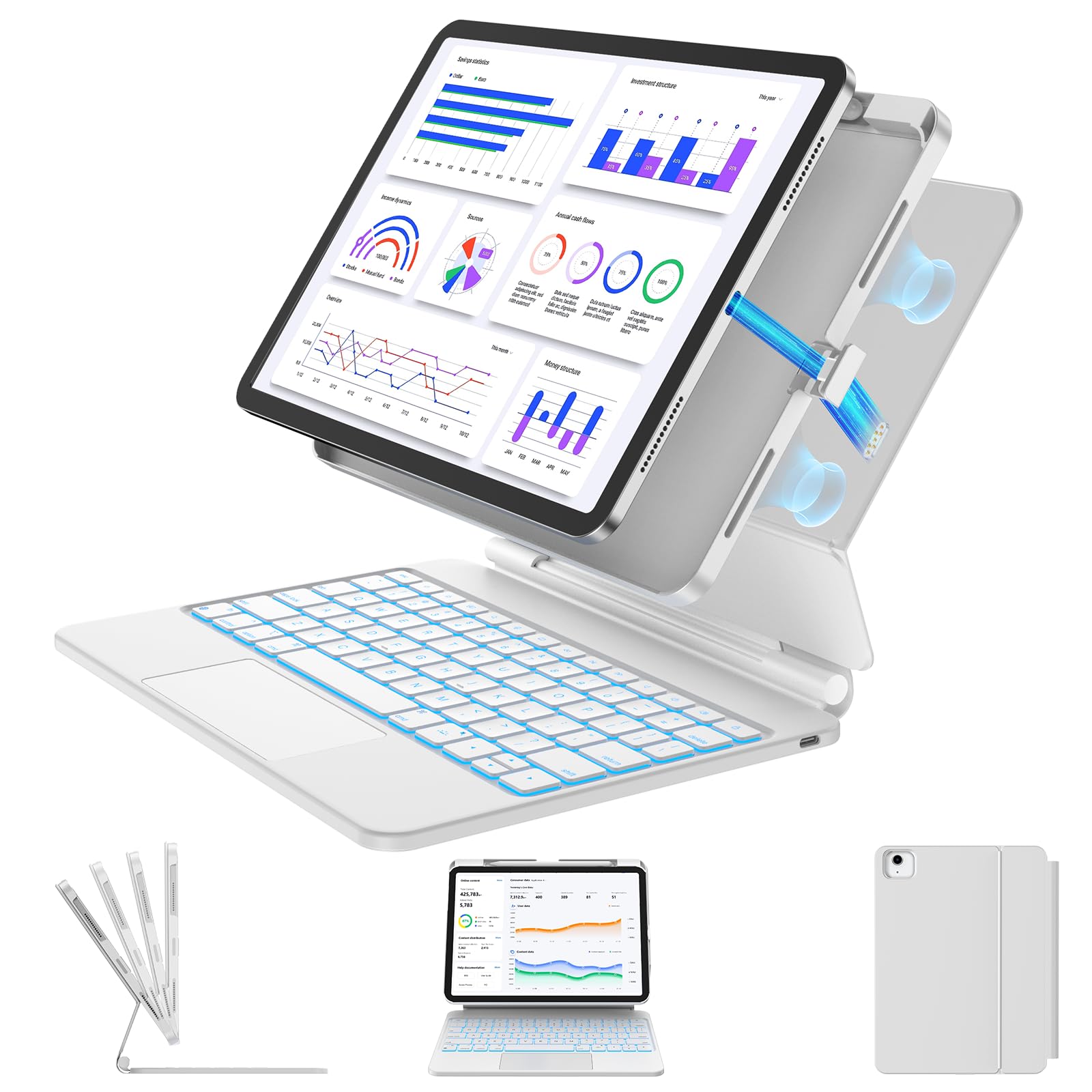 TSQQST for iPad Pro 11 Inch Case with Keyboard (M5/M4, 2025/2024)
