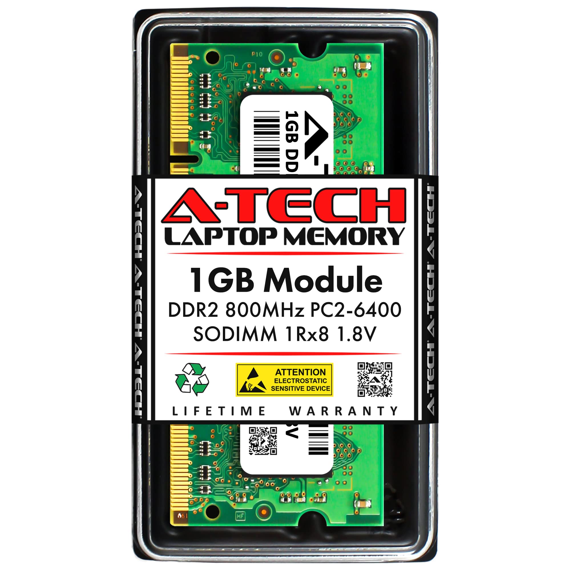A Tech 1Gb Ram Replacement For Synology Ddr2 800 1Gb | Ddr2 800 Mhz Pc2 6400 Sodimm Non Ecc Unbuffered Memory Compatible For Rs2