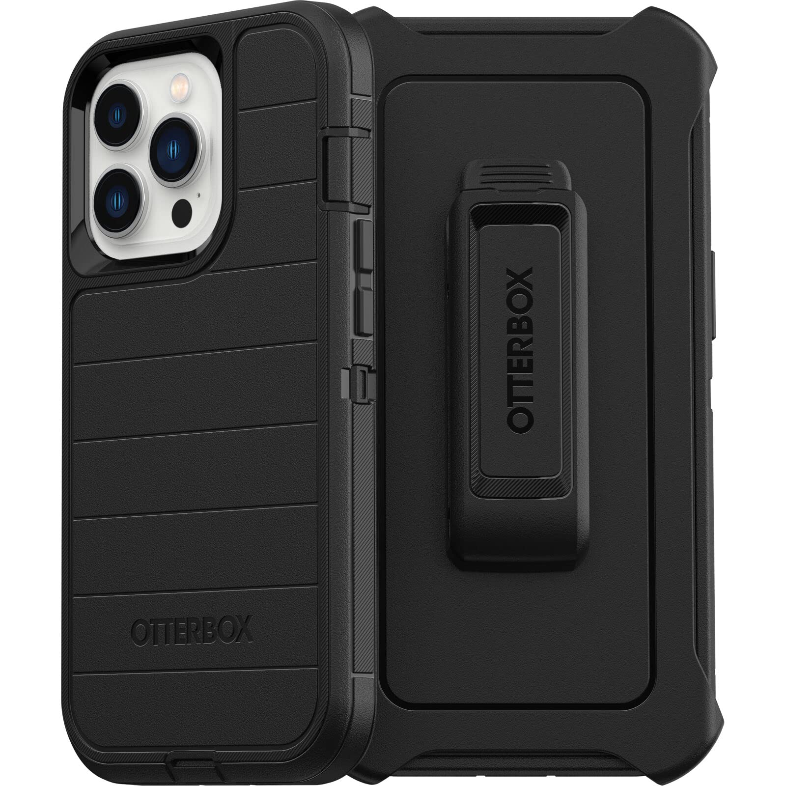 Otterbox Iphone 13 Pro (Only) Defender Series Case   Black, Rugged & Durable, With Port Protection, Includes Holster Clip Kickst