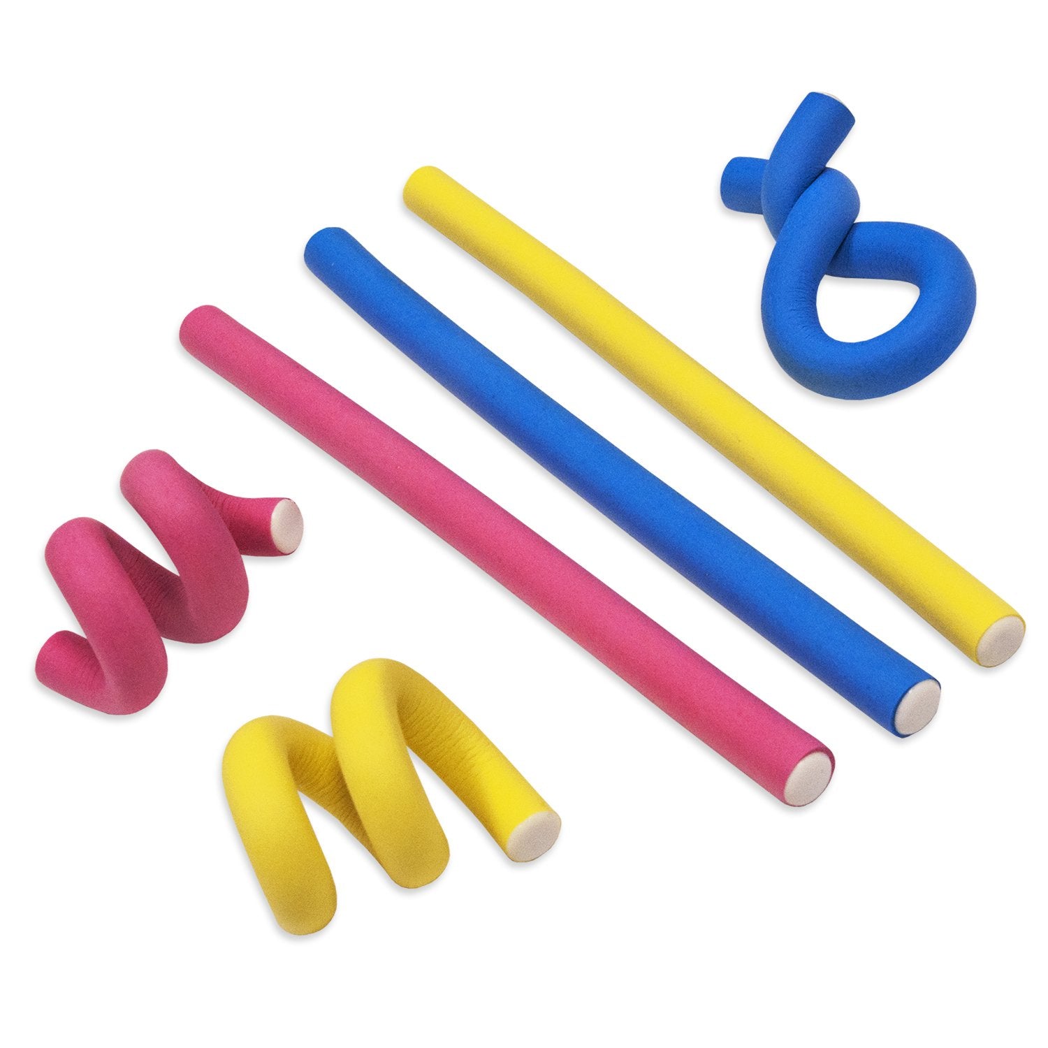 Ut Wire 5 Inch Flexi Ties , Yellow/Pink/Blue