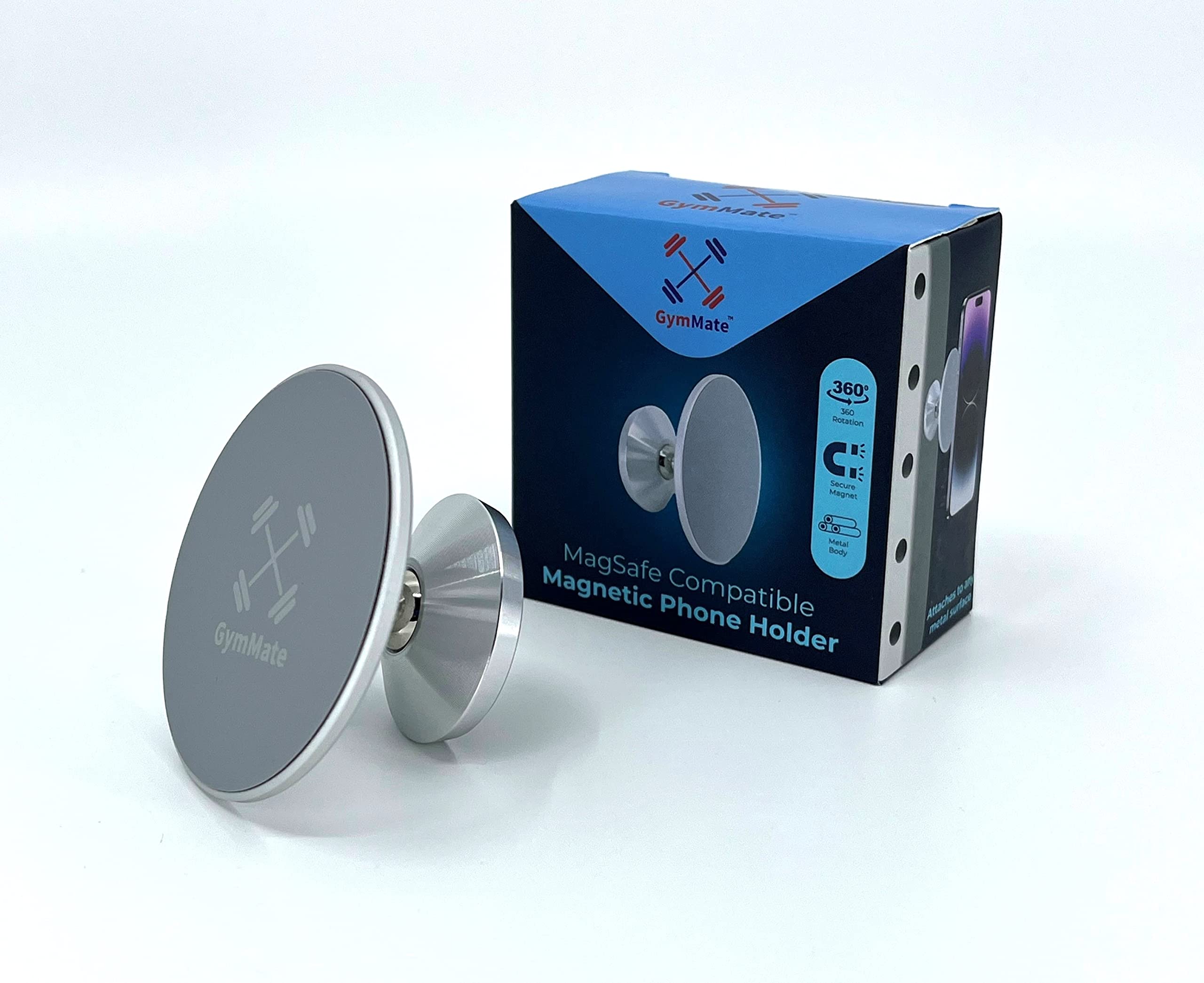 Gym Mate Magnetic Iphone Mount Holder. Attaches Magnetically To Metal Surface. Shoot Hands Free Videos While Working Out. Compat