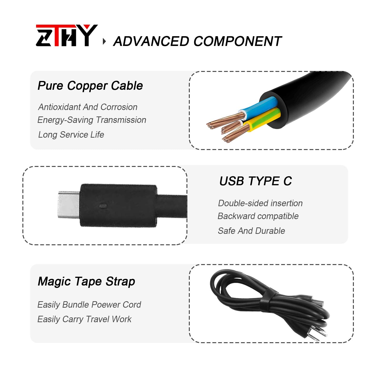 New 65W Usb C Type C Ac Adapter Laptop Charger Replacement For Dell Latitude 5290 7200 7210 7400 7389 7390 2 In 1 7300 7320 7310